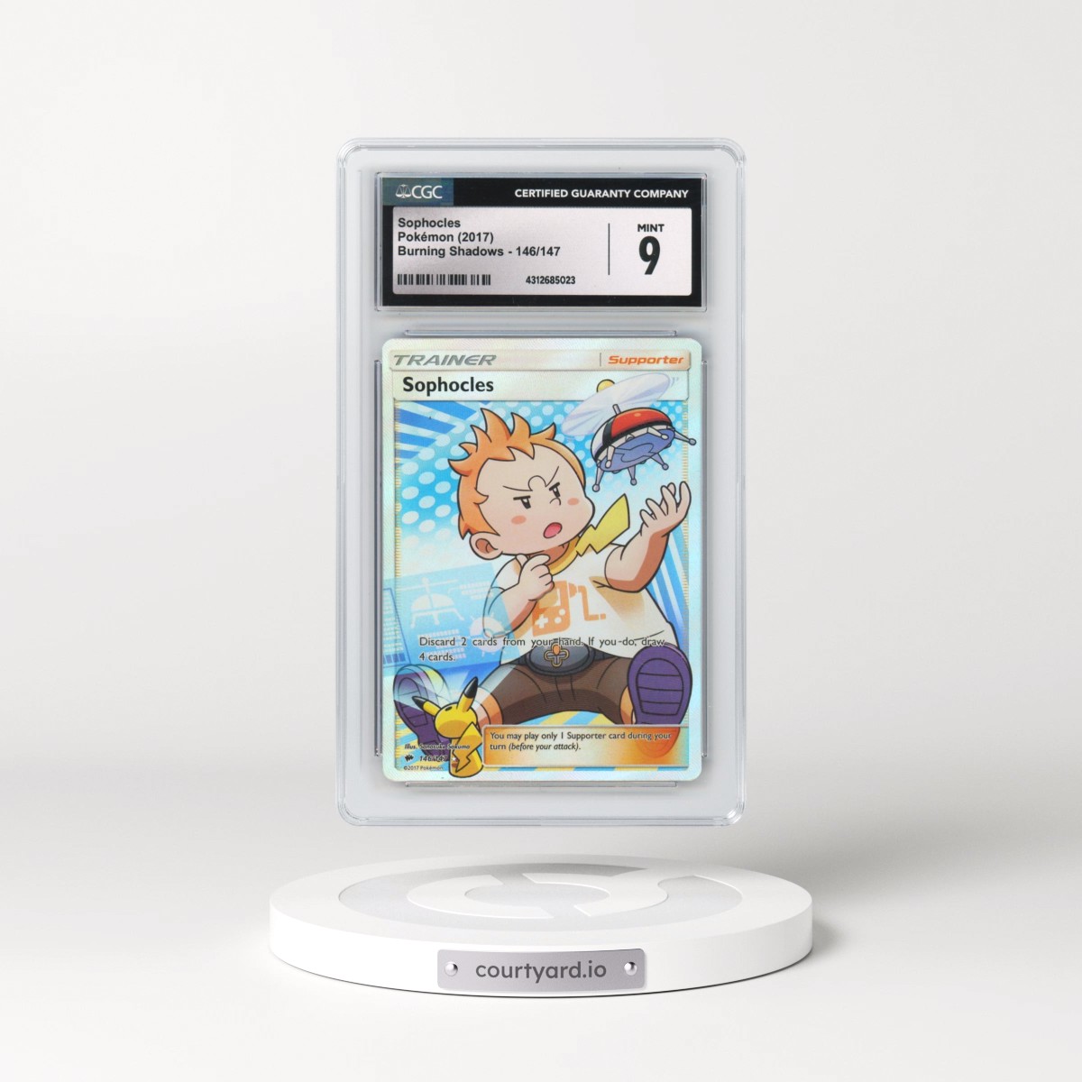 2017 Burning Shadows #146/147 Sophocles - Ultra Rare Holo (CGC 9 MINT)