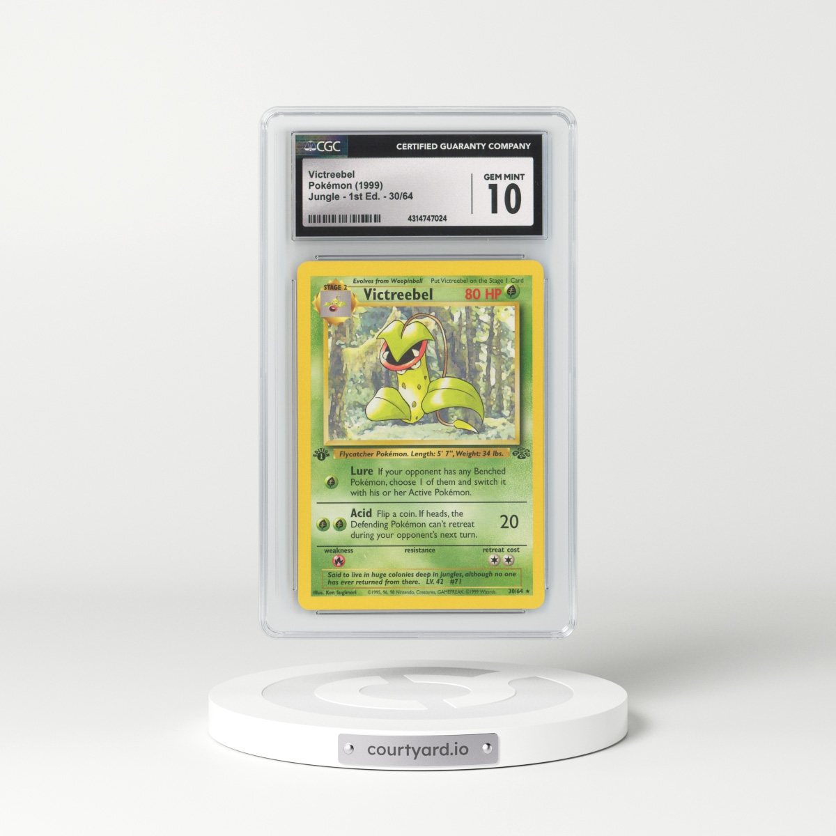 1999 Jungle #30 Victreebell - 1st Edition (CGC 10 GEM MINT)