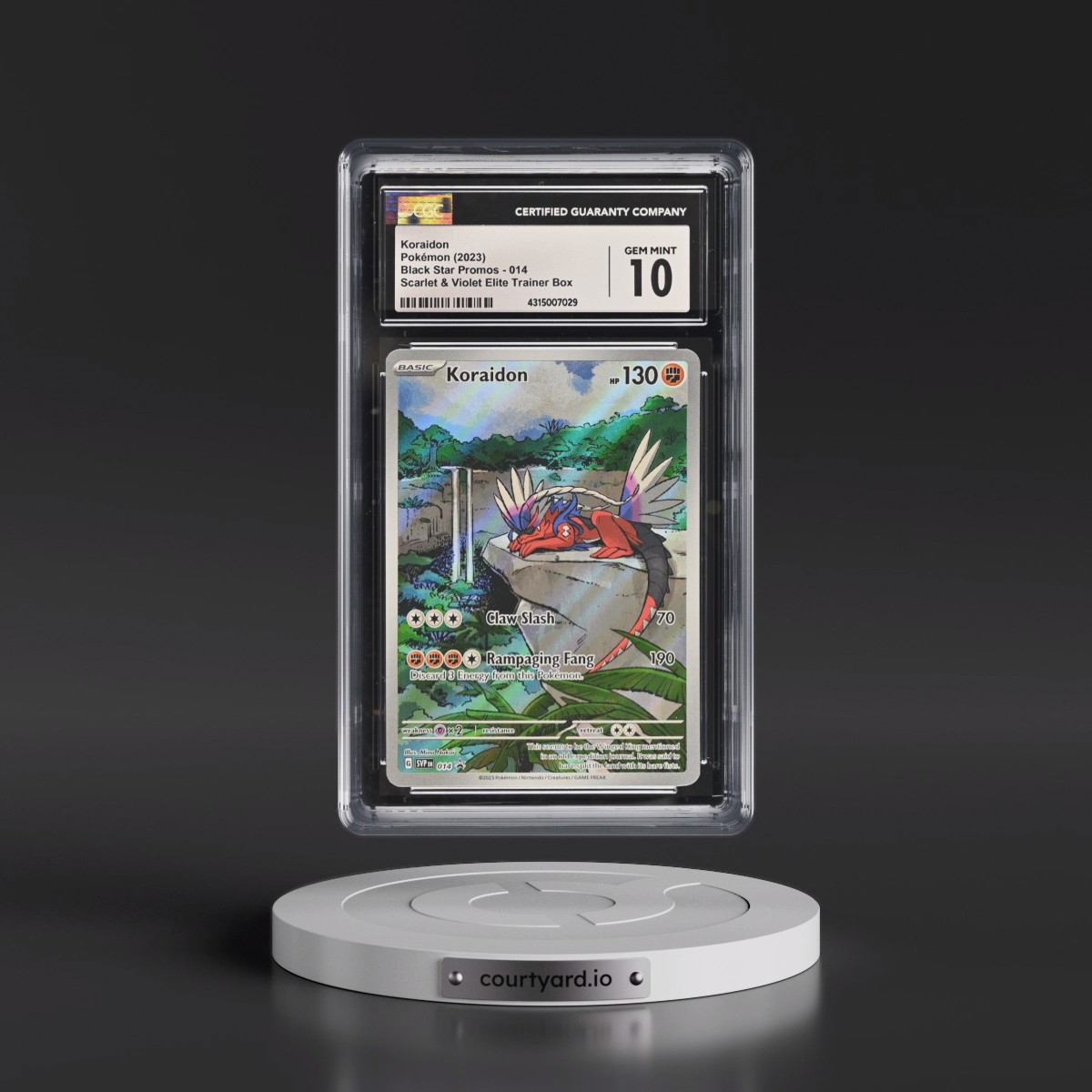 2023 Black Star Promos - Scarlet & Violet SVPEN #014 Koraidon - Scarlet &amp; Violet Elite Trainer Box (Holo) (CGC 10 GEM MINT)