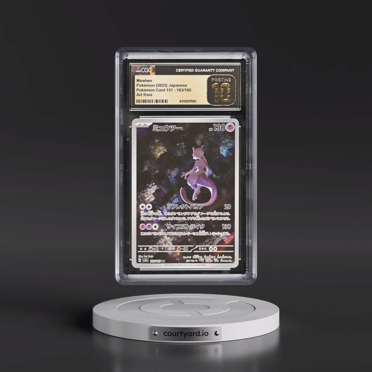 2023 Pokémon Card 151 #183/165 Mewtwo - Art Rare Holo (CGC 10 PRISTINE)