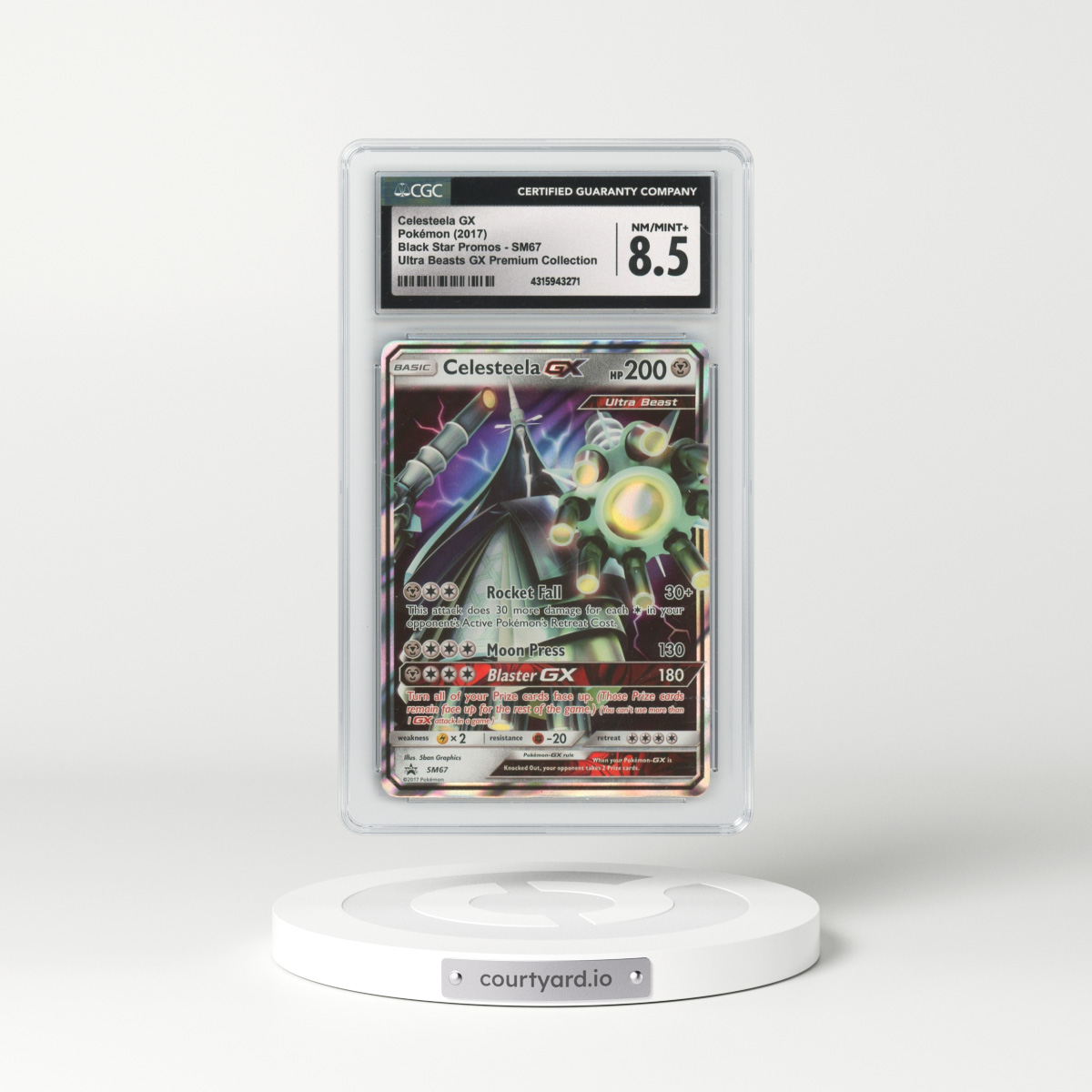 2016 Black Star Promos - Sun & Moon #SM67 Celesteela GX - Holo Ultra Beasts GX Premium Collection (CGC 8.5 NM-MT+)