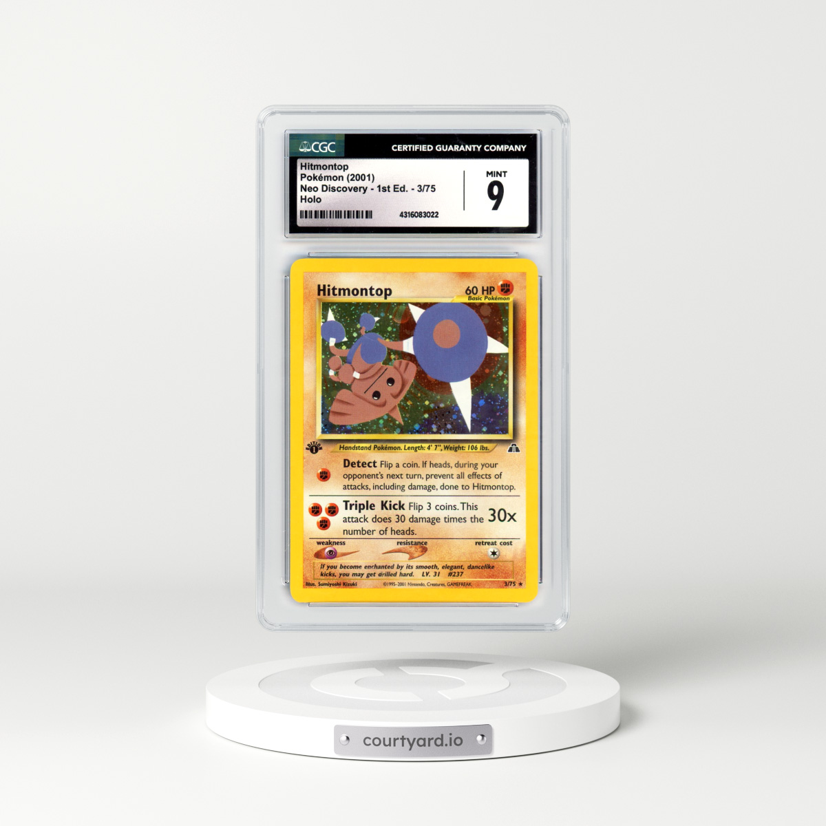 2001 Neo Discovery #3 Hitmontop - 1st Edition Holo (CGC 9 MINT)