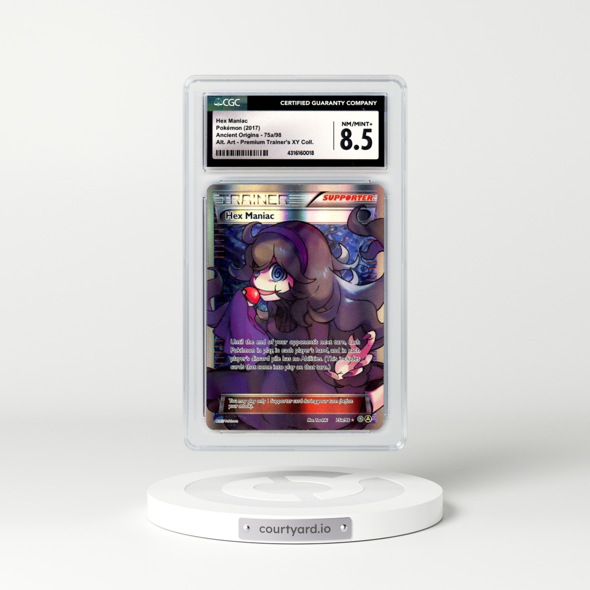 2017 Ancient Origins #75a Hex Maniac - Full Art Holo (CGC 8.5 NM-MT+)