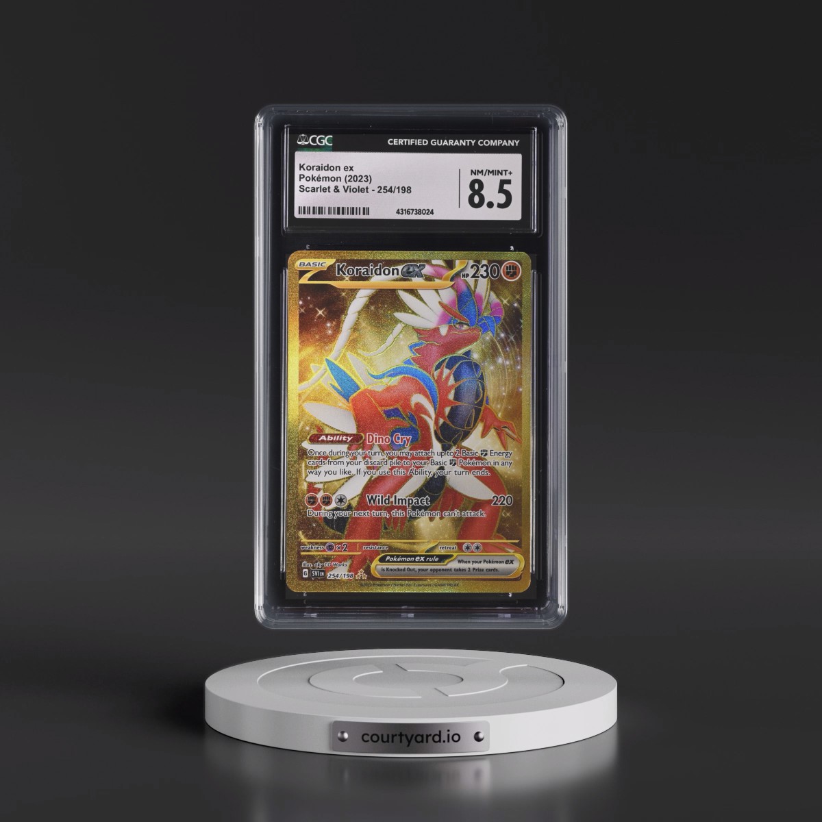 2023 Scarlet & Violet #254/198 Koraidon ex - Hyper Rare Holo (CGC 8.5 NM-MT+)