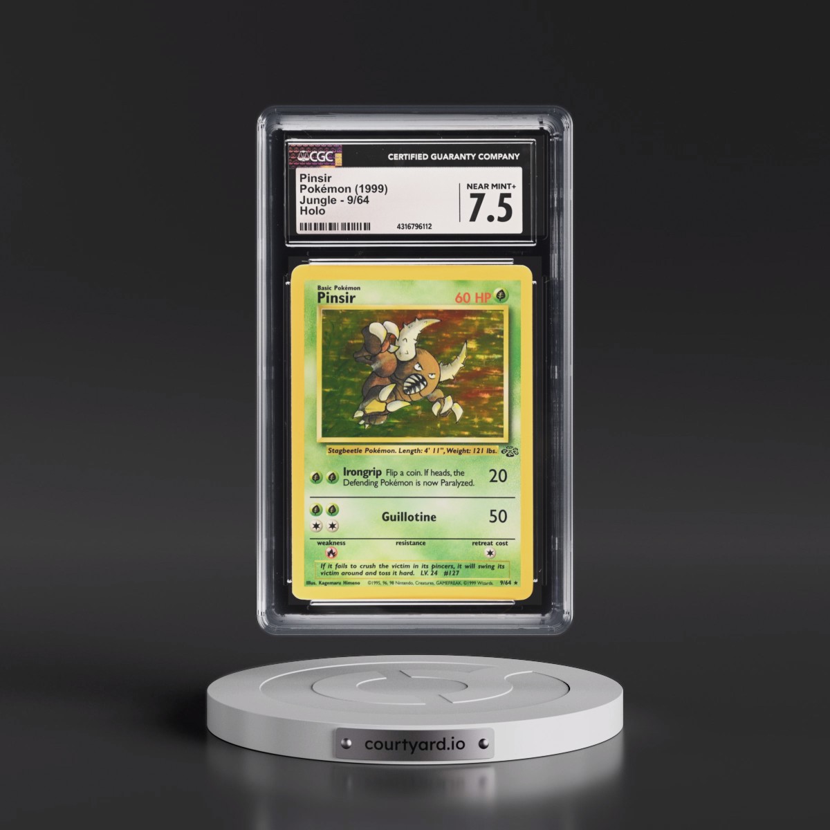 1999 Jungle #9/64 Pinsir - Holo (CGC 7.5 NM+)