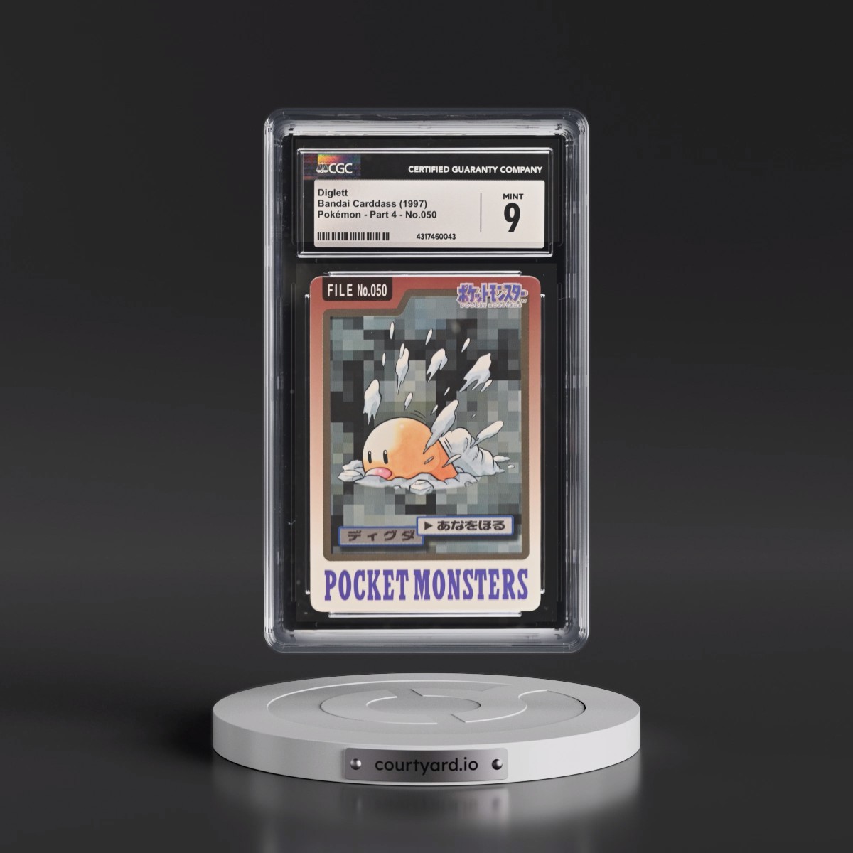 1997 (Pocket Monsters on Bottom) Part 4 #050 Diglett (CGC 9 MINT)