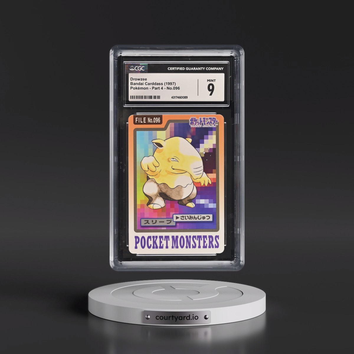 1997 (Pocket Monsters on Bottom) Part 4 #096 Drowzee (CGC 9 MINT)