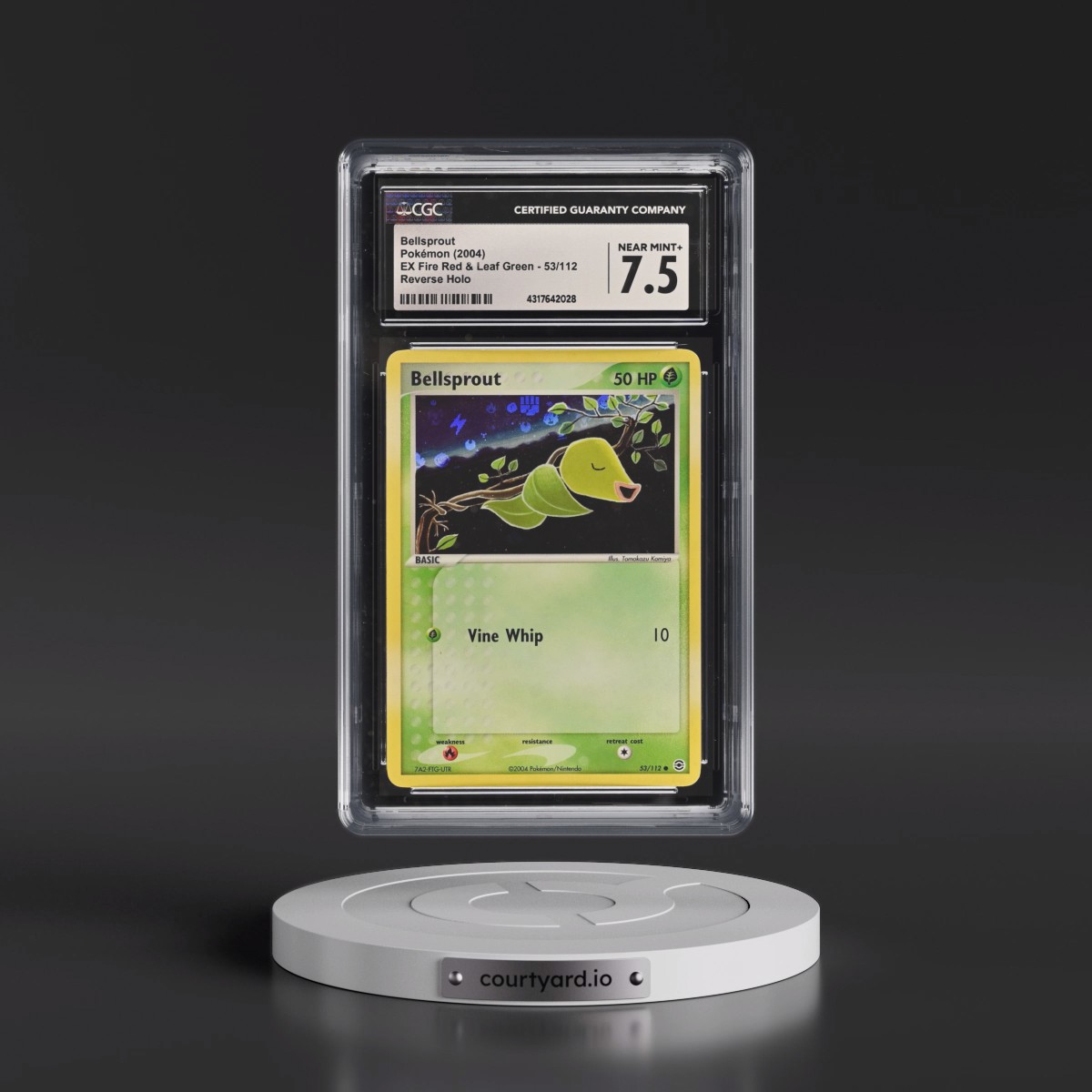 2004 EX Fire Red & Leaf Green #53/112 Bellsprout - Reverse Holo (CGC 7.5 NM+)