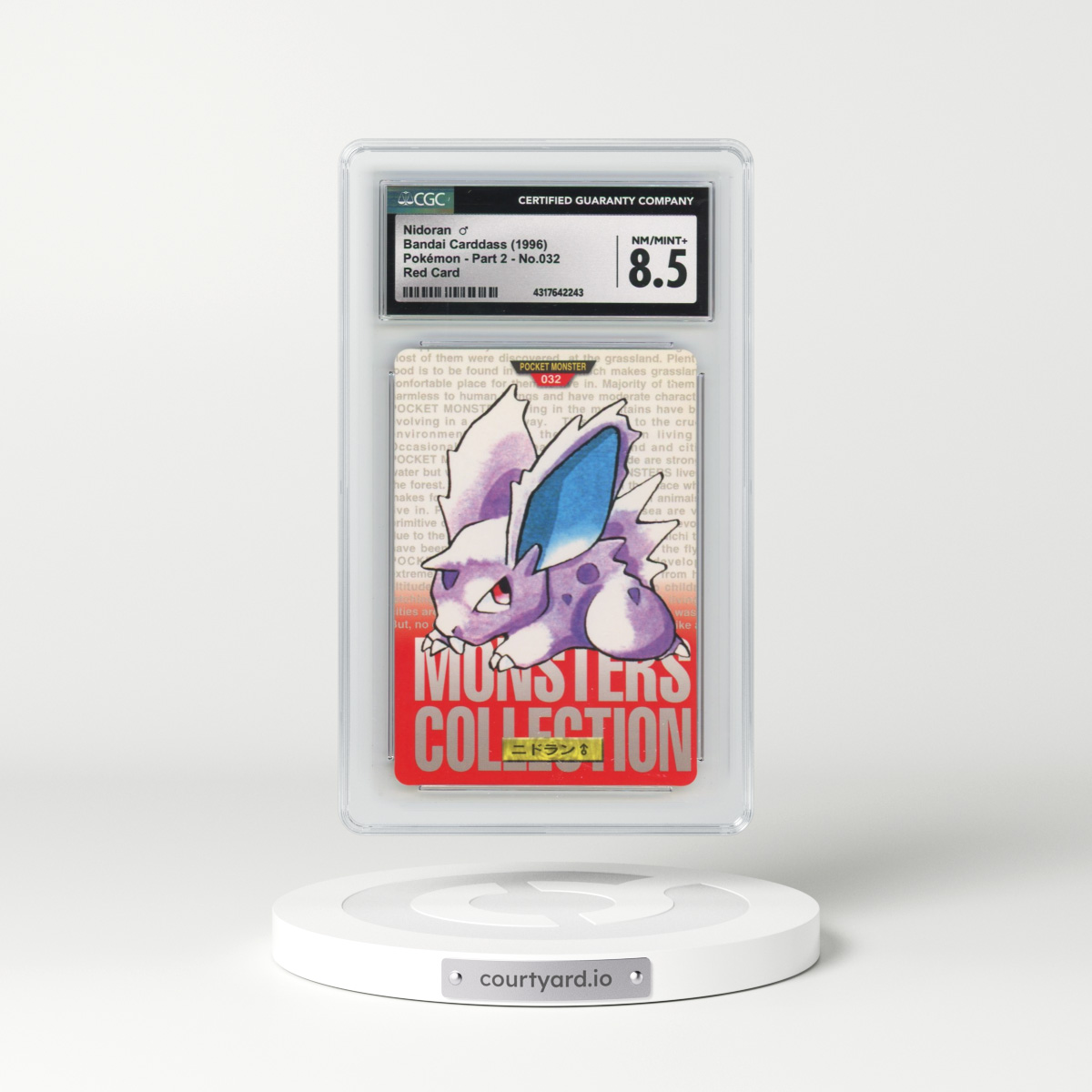 1996 (Monsters Collection) Part 2 #032 Nidoran ♂ - Red Card (CGC 8.5 NM-MT+)