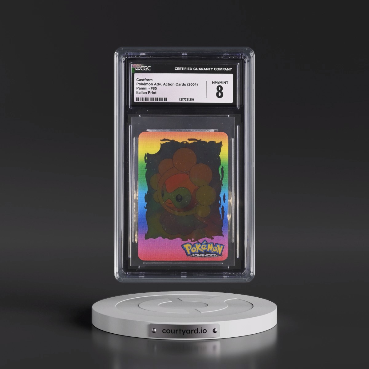 2004 Pokémon Advanced Action Cards (2004 Panini) - English #85 Castform - Italian Print (Panini Logo on Back) (CGC 8 NM-MT)