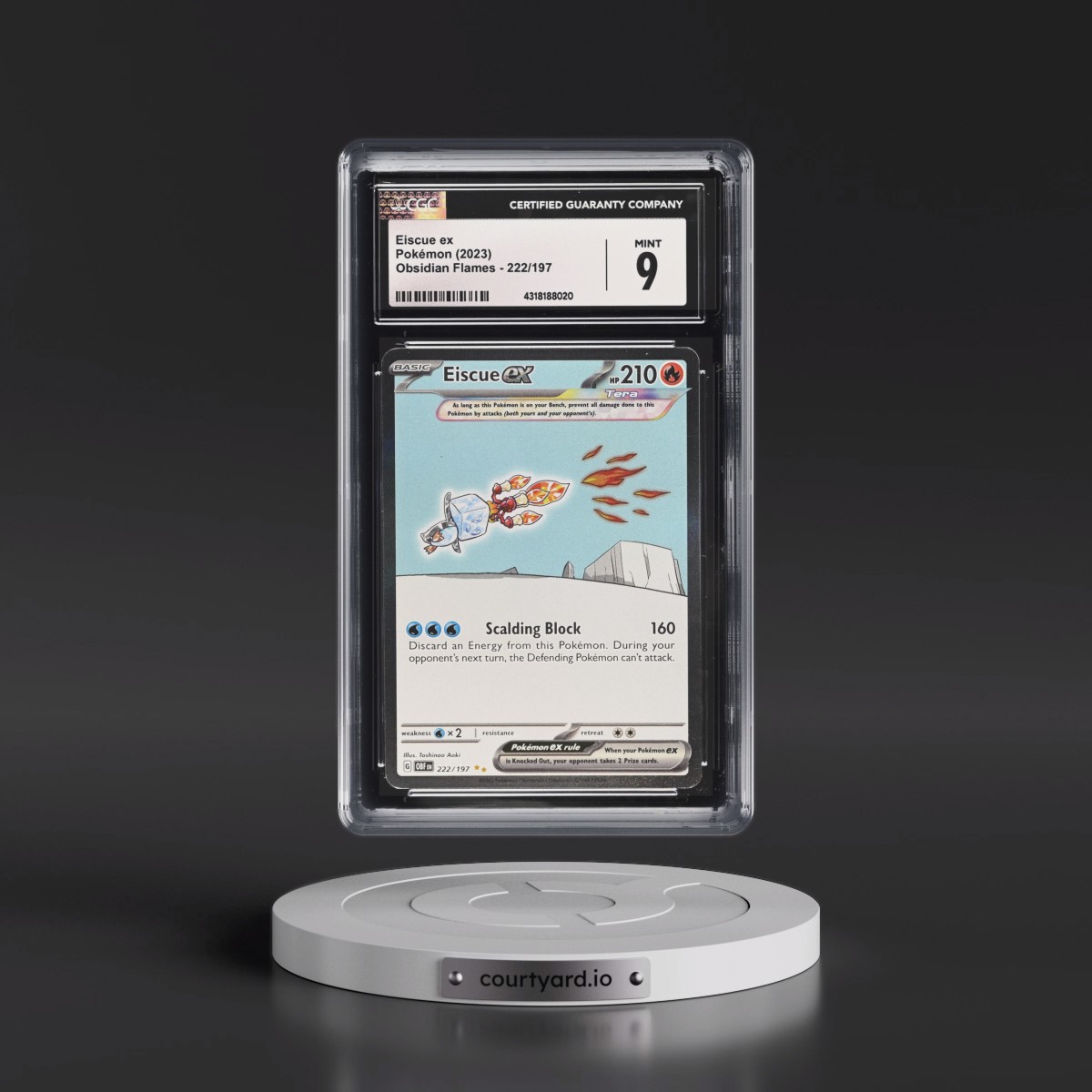 2023 Obsidian Flames - OBF EN #222/197 Eiscue ex - Special Illustration Rare (Holo) (CGC 9 MINT)