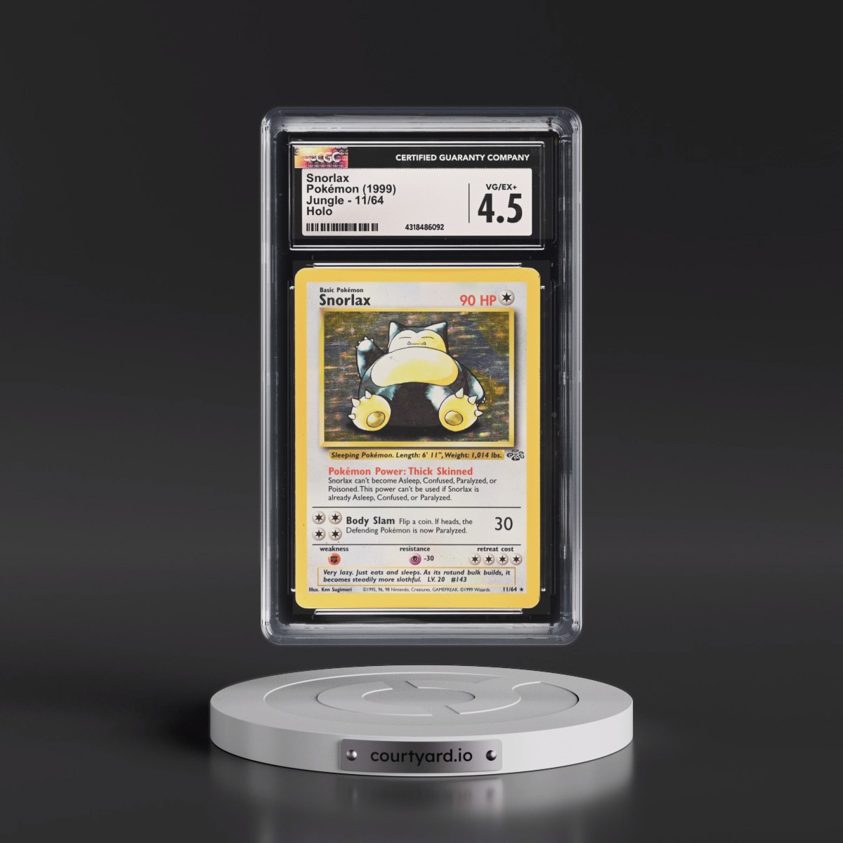 1999 Jungle #11/64 Snorlax - Holo (CGC 4.5 VG-EX+)