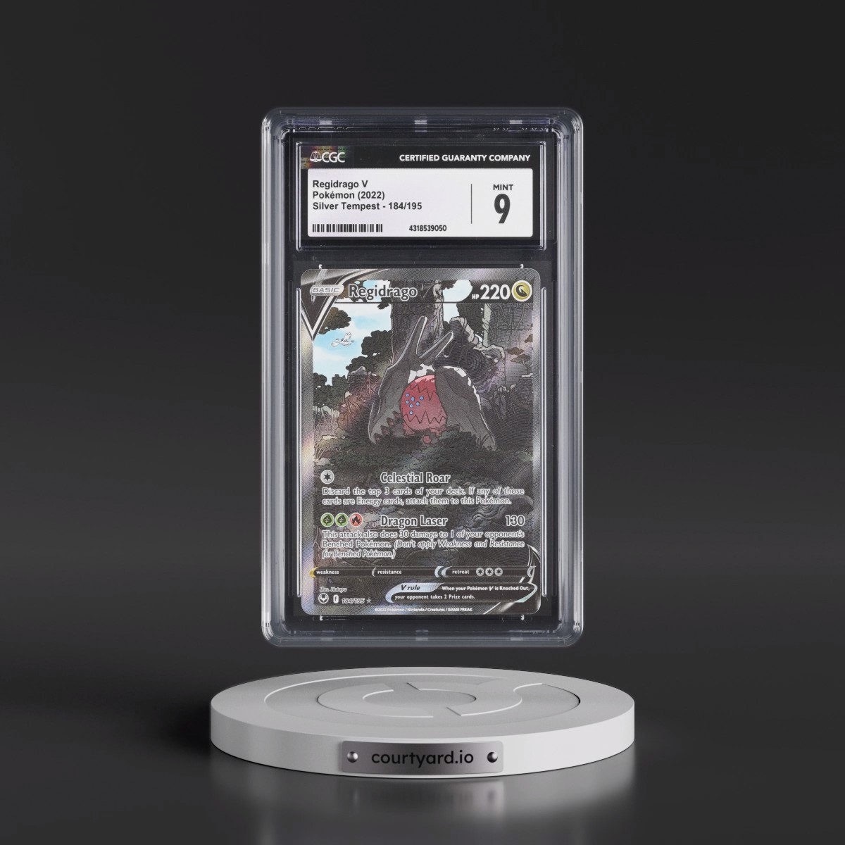 2022 Silver Tempest #184/195 Regidrago V - Ultra Rare Holo (CGC 9 MINT)