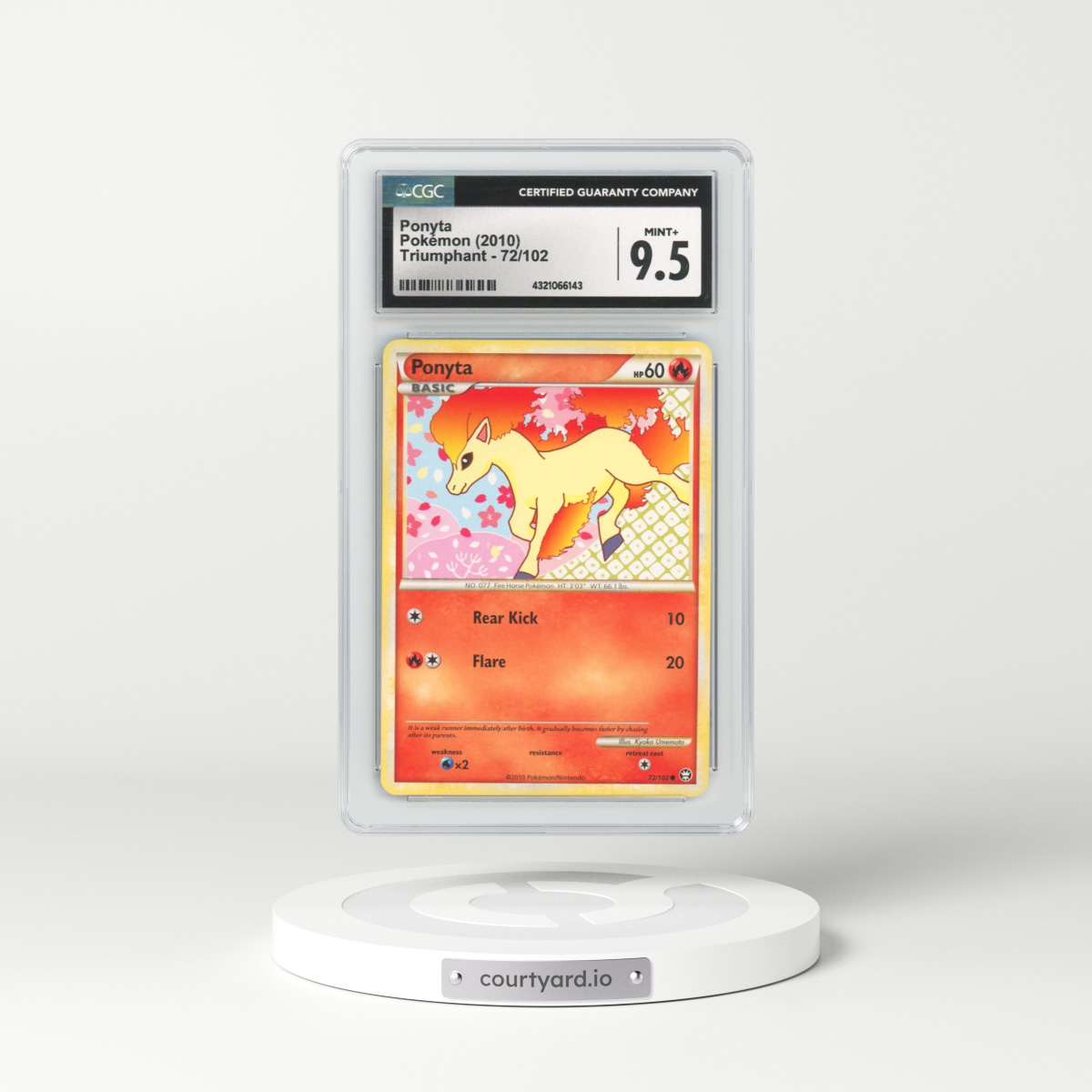 2010 HS Triumphant #72 Ponyta (CGC 9.5 MINT+)