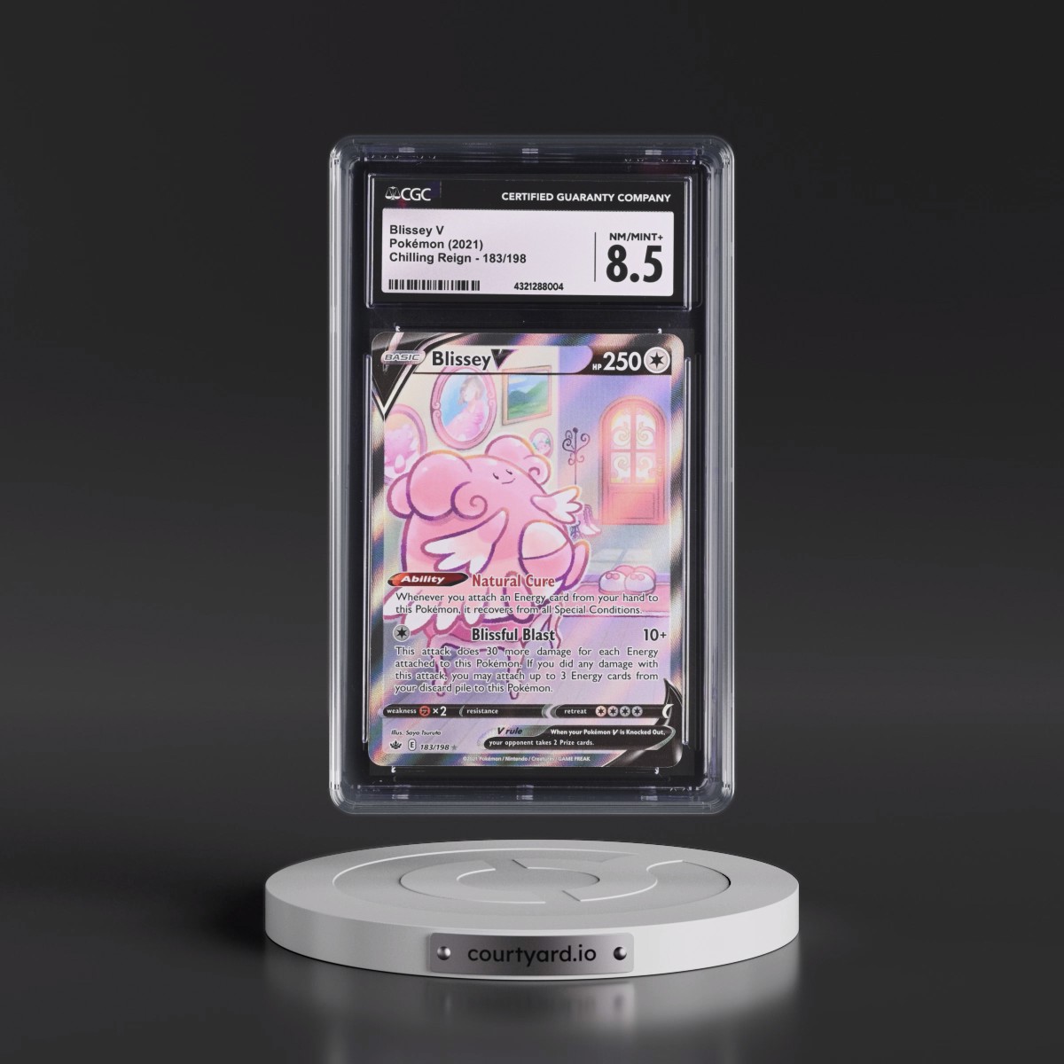 2021 Chilling Reign #183/198 Blissey V - Ultra Rare Holo (CGC 8.5 NM-MT+)
