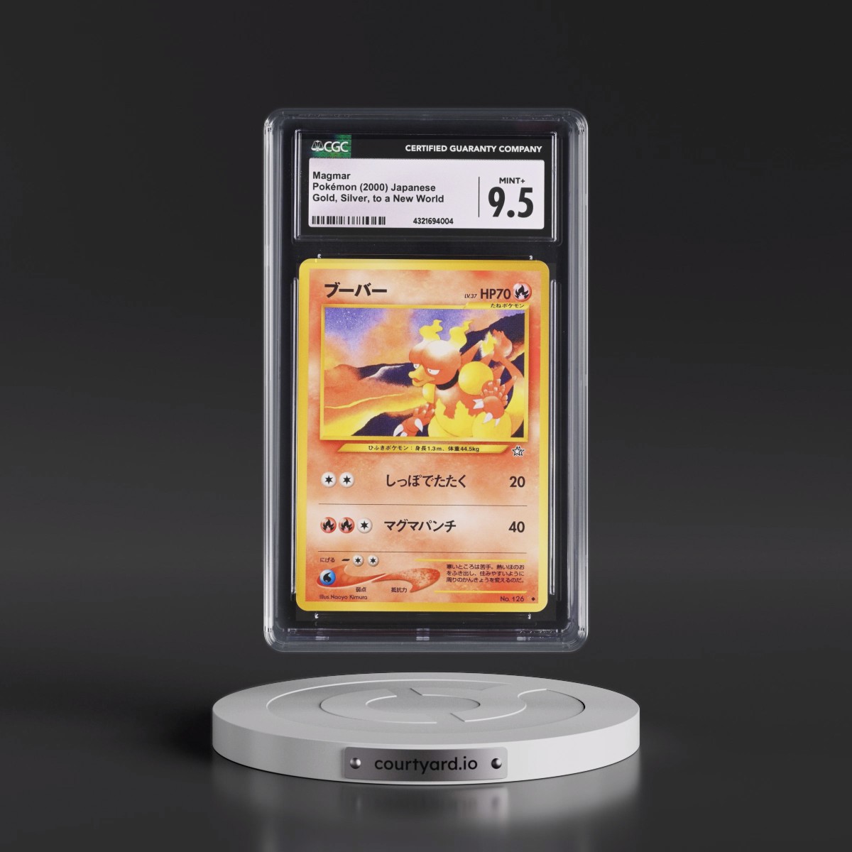 2000 Gold, Silver, to a New World #126 Magmar (CGC 9.5 MINT+)