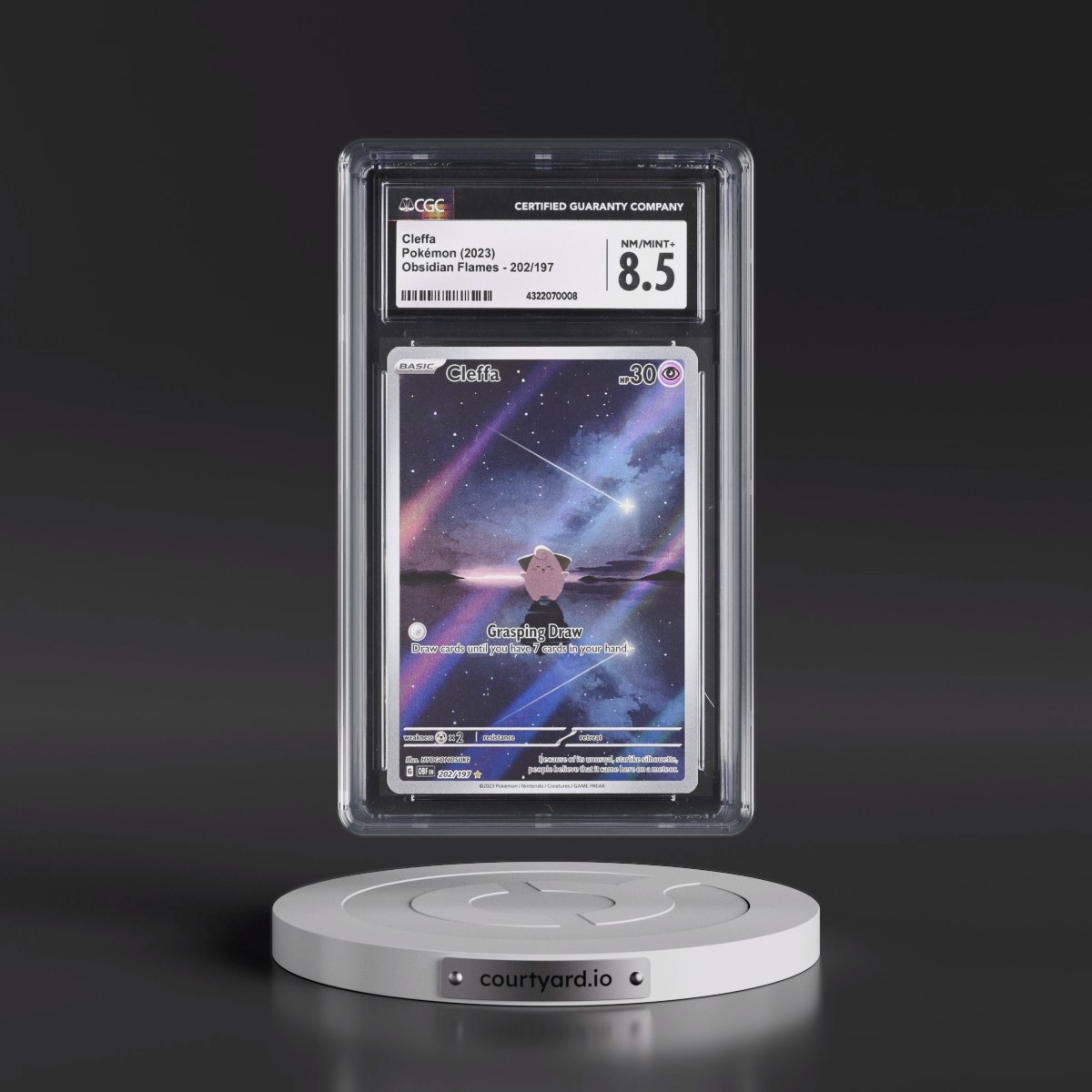 2023 Obsidian Flames - OBF EN #202/197 Cleffa - Illustration Rare Holo (CGC 8.5 NM-MT+)