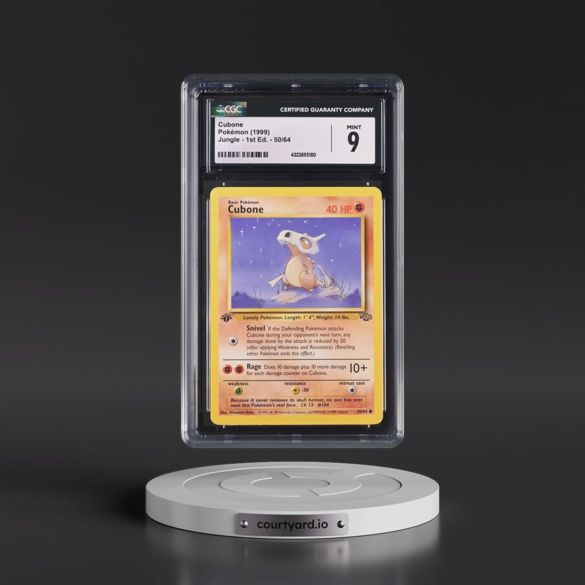 1999 Jungle #50/64 Cubone - 1st Edition 1st Edition (CGC 9 MINT)