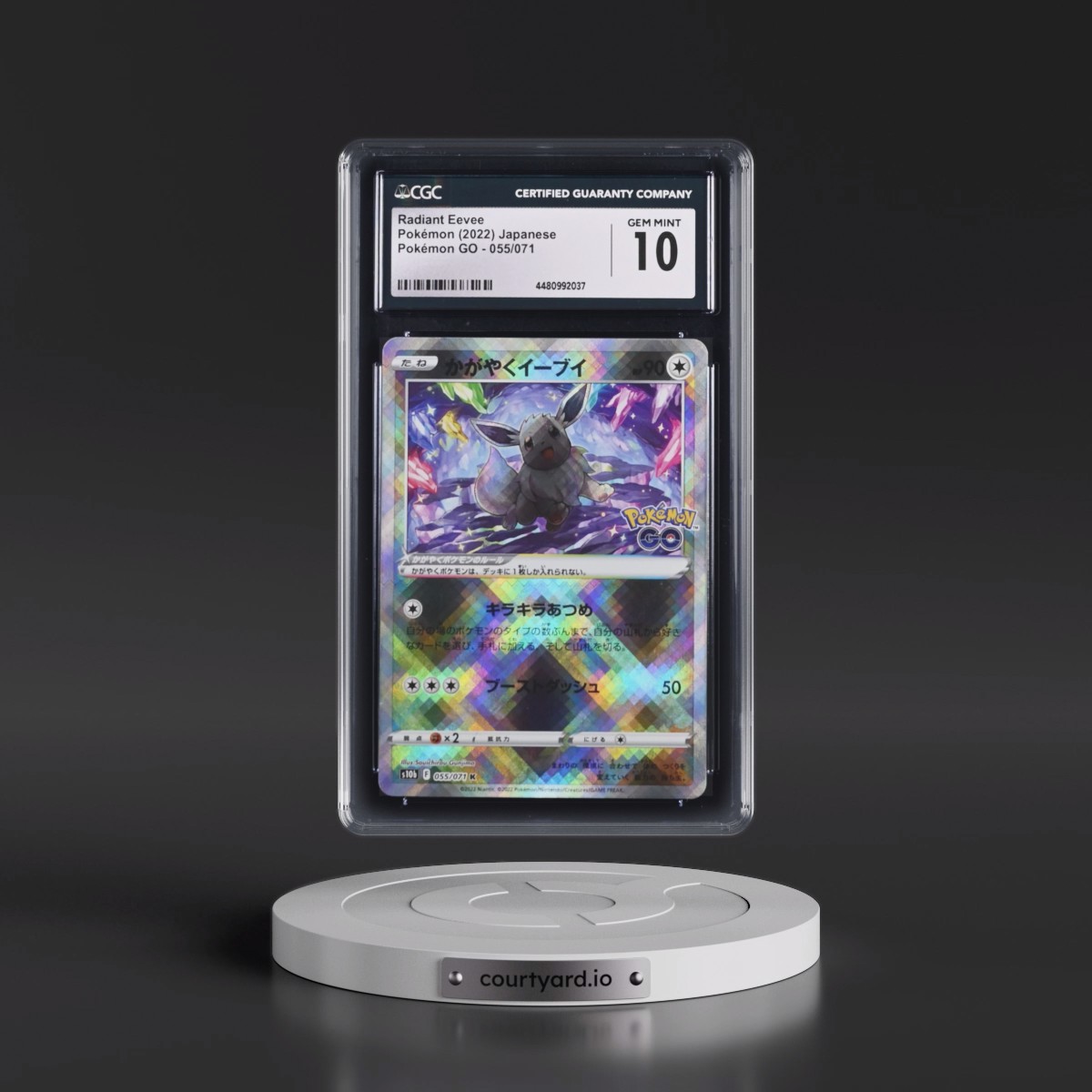 2022 Pokémon GO #055/071 Radiant Eevee - Holo (CGC 10 GEM MINT)