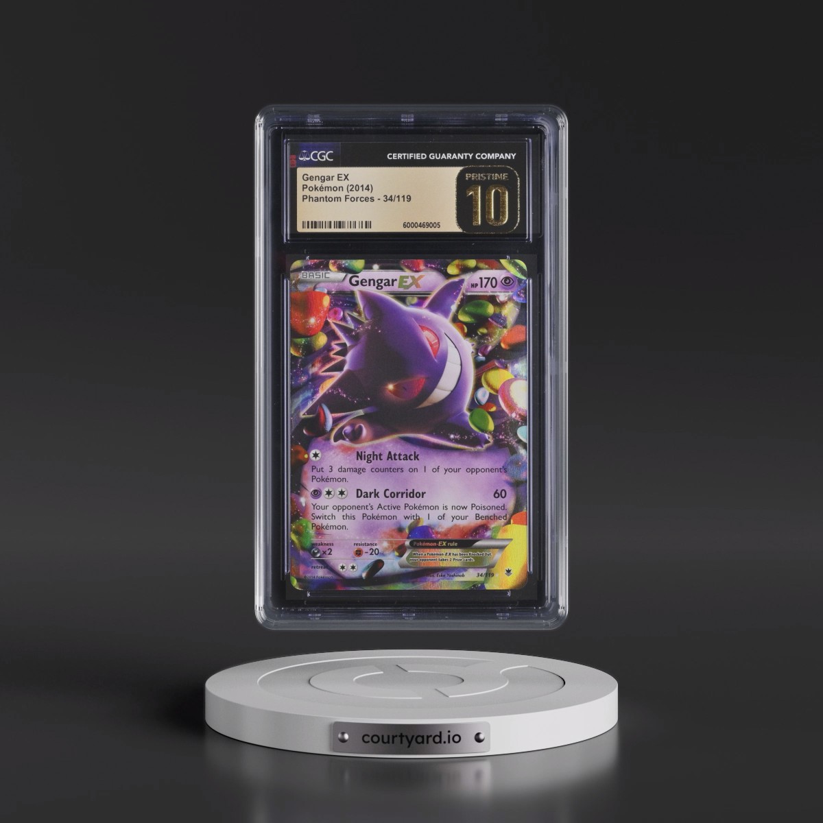 2014 Phantom Forces #34/119 Gengar EX - Holo (CGC 10 PRISTINE)