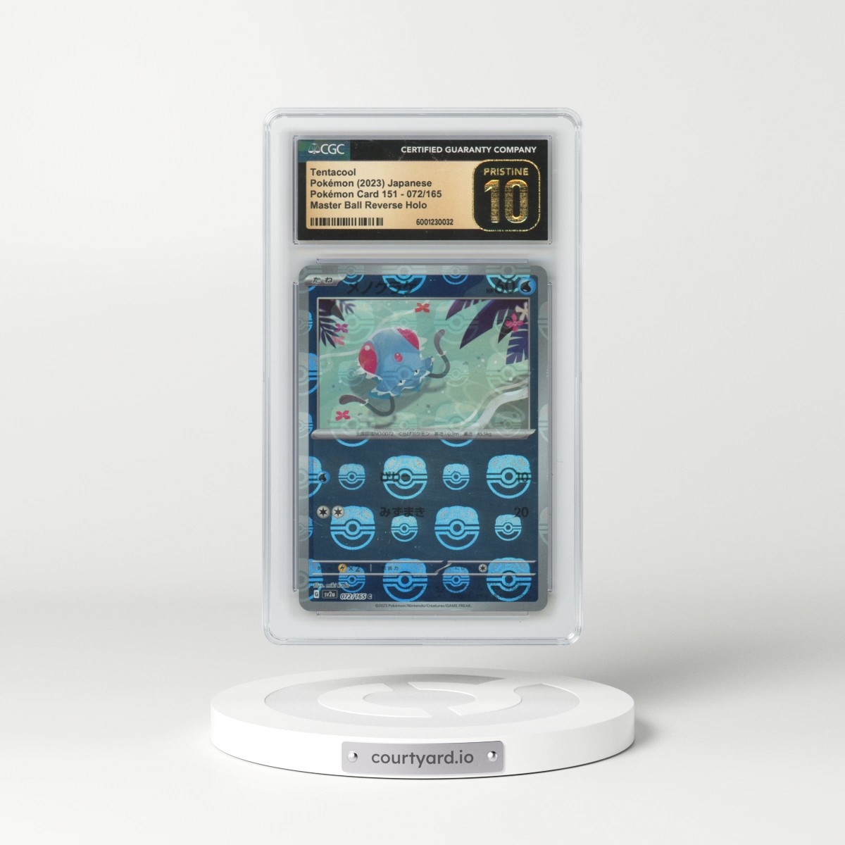 2023 Pokémon Card 151 #072/165 Tentacool - Reverse Holo Master Ball (CGC 10 PRISTINE)