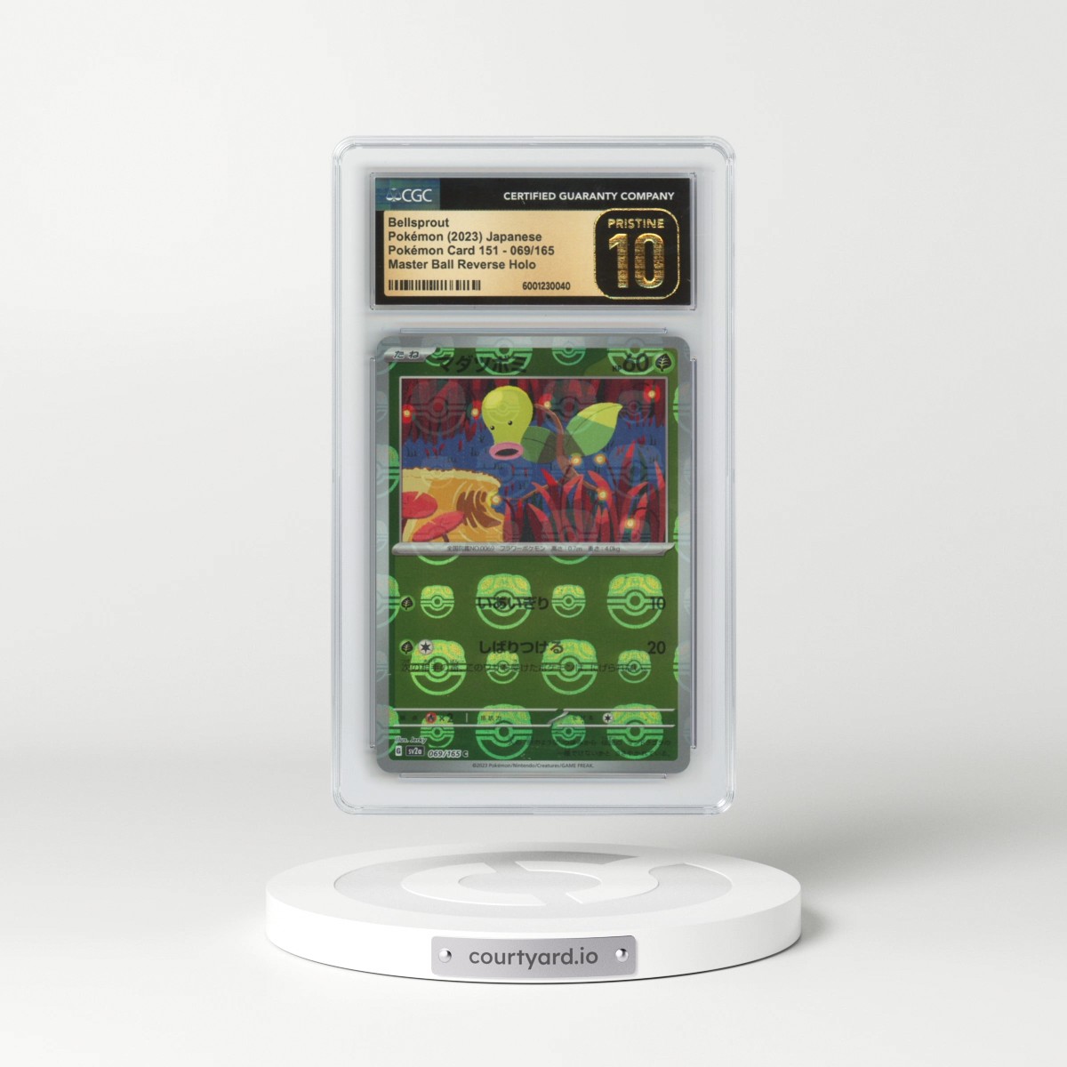 2023 Pokémon Card 151 #069/165 Bellsprout - Reverse Holo Master Ball (CGC 10 PRISTINE)