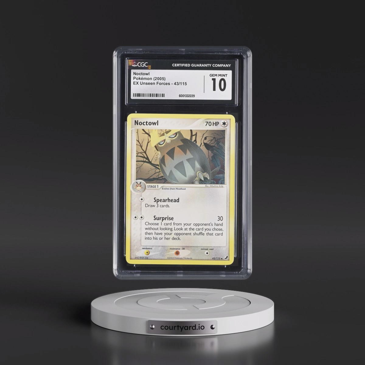 2005 EX Unseen Forces #43/115 Noctowl (CGC 10 GEM MINT)