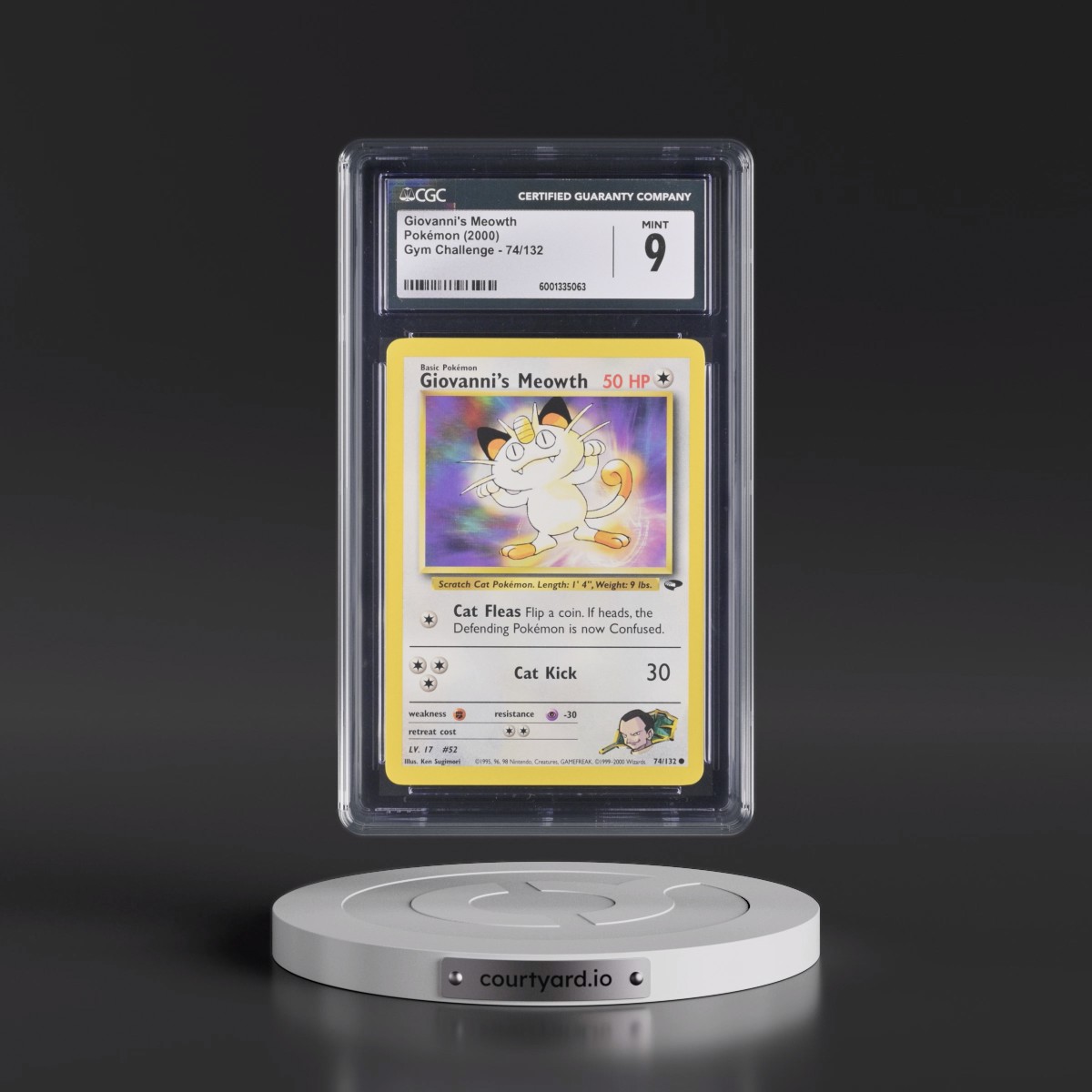 2000 Gym Challenge #74/132 Giovanni's Meowth (CGC 9 MINT)