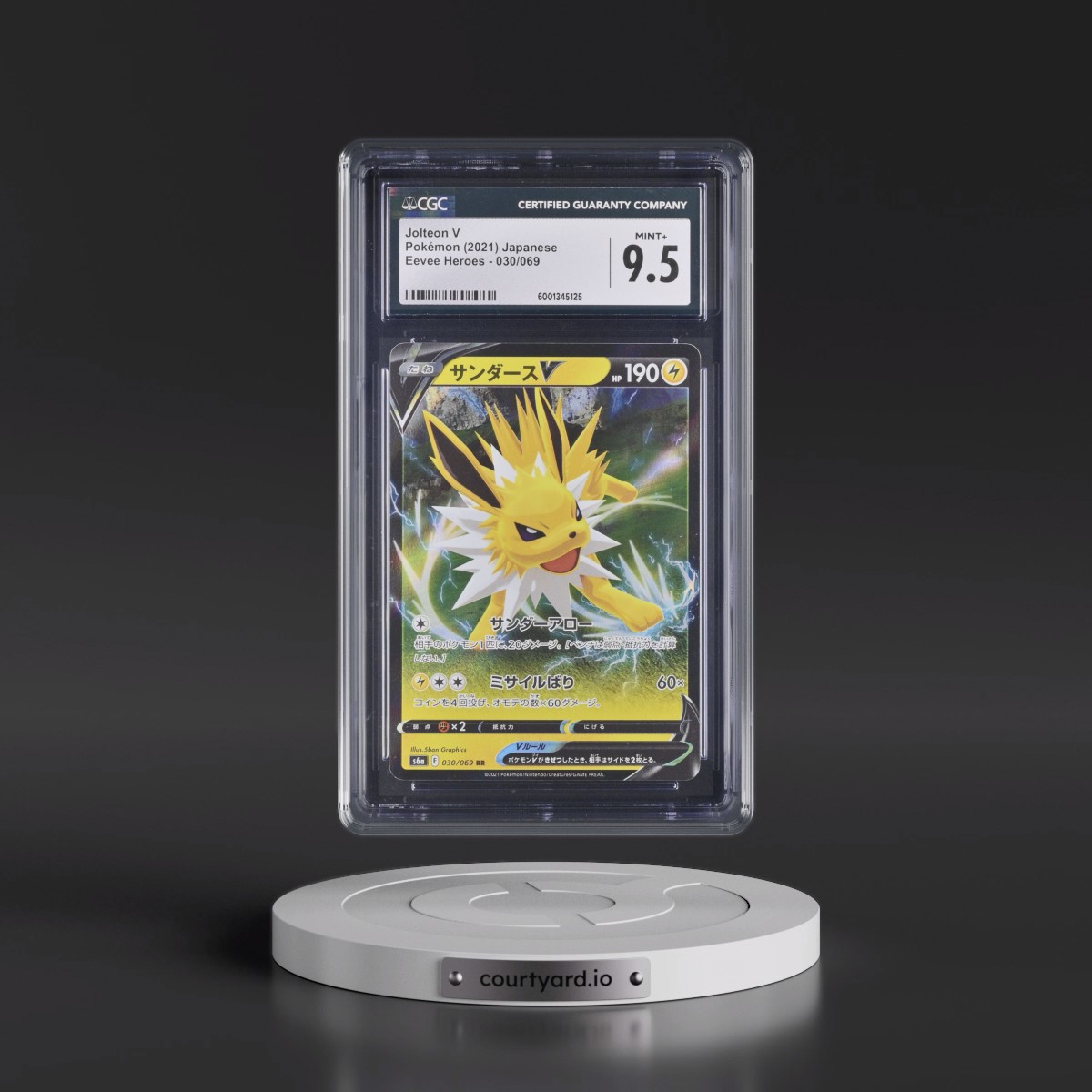 2021 Eevee Heroes #030/069 Jolteon V - Holo (CGC 9.5 MINT+)