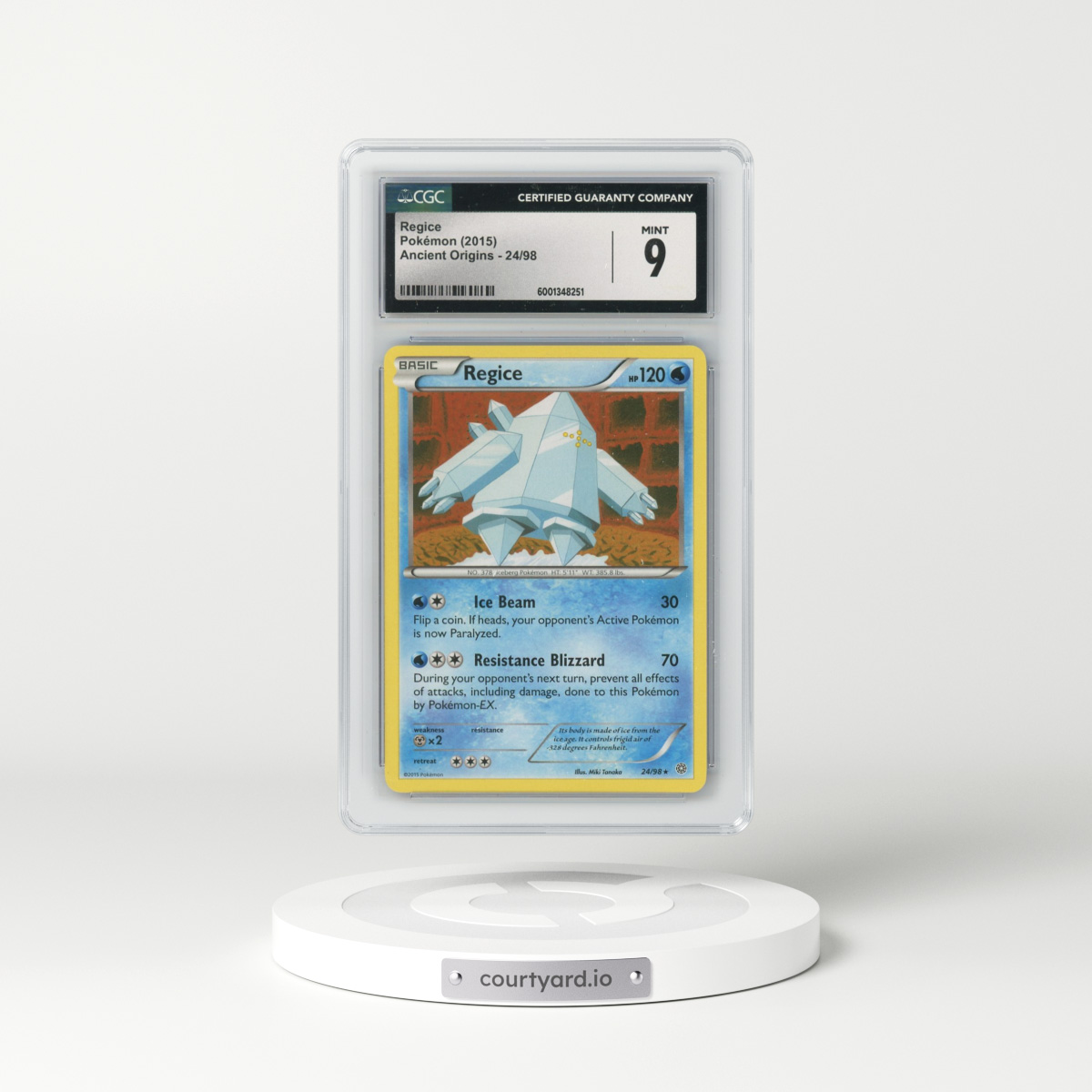 2015 Ancient Origins #24/98 Regice (CGC 9 MINT)