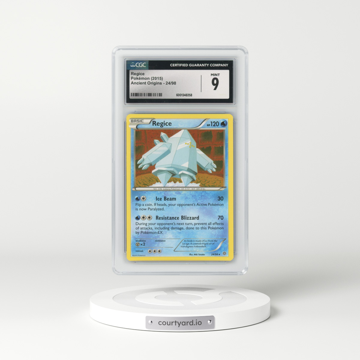 2015 Ancient Origins #24/98 Regice (CGC 9 MINT)