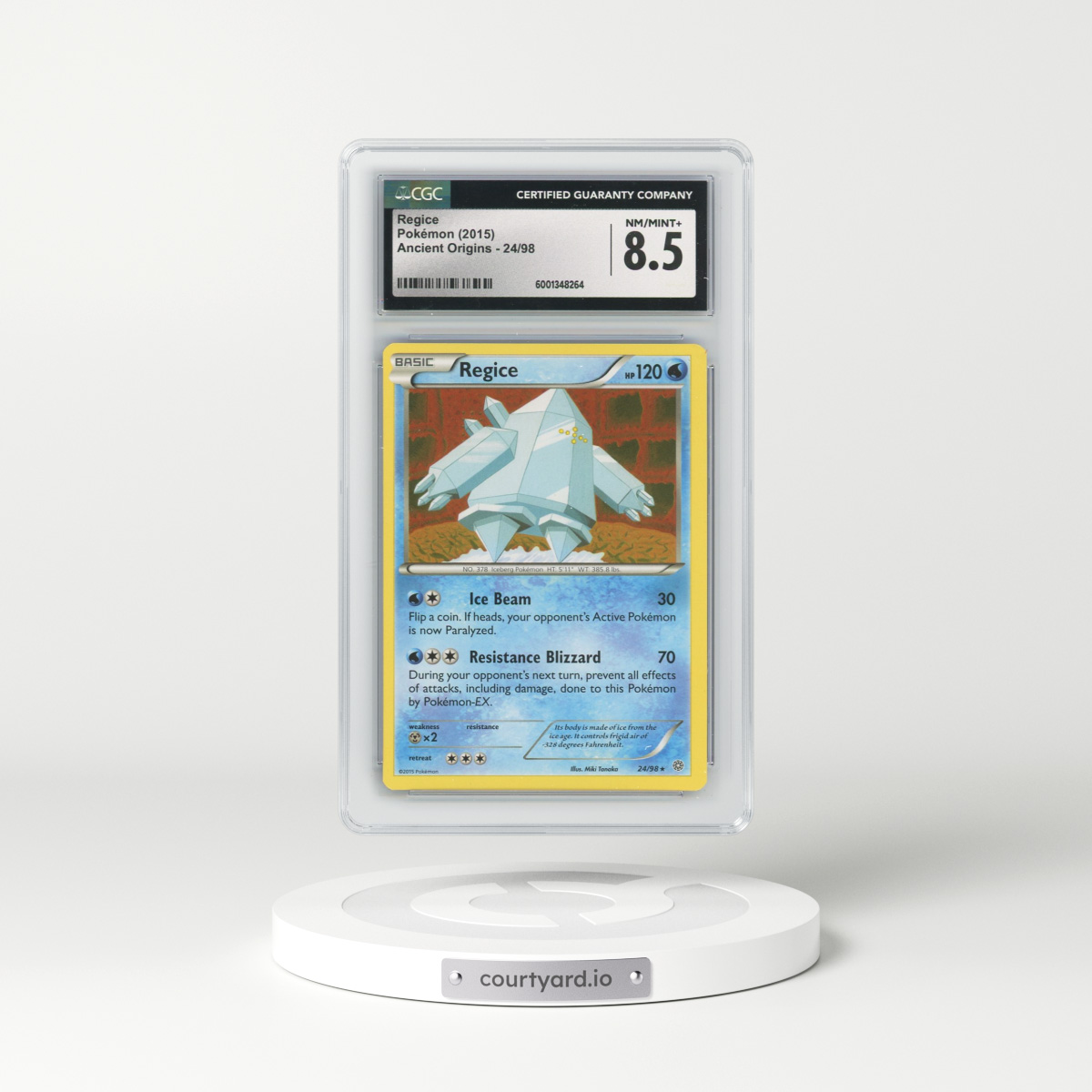 2015 Ancient Origins #24/98 Regice (CGC 8.5 NM-MT+)