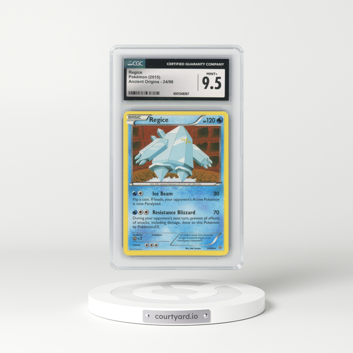 2015 Ancient Origins #24/98 Regice (CGC 9.5 MINT+)