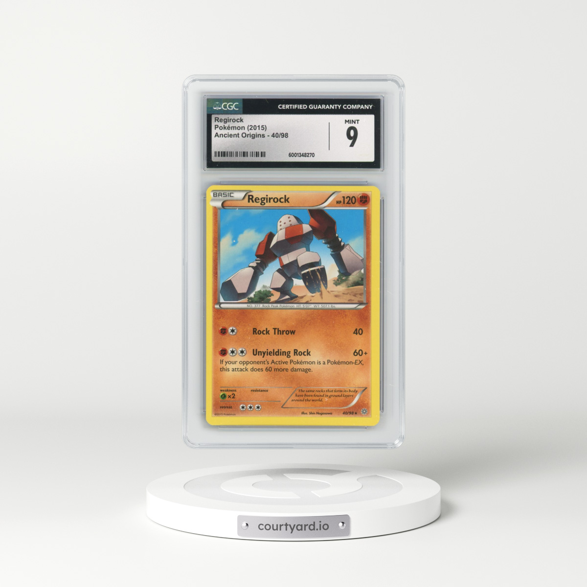 2015 Ancient Origins #40/98 Regirock (CGC 9 MINT)