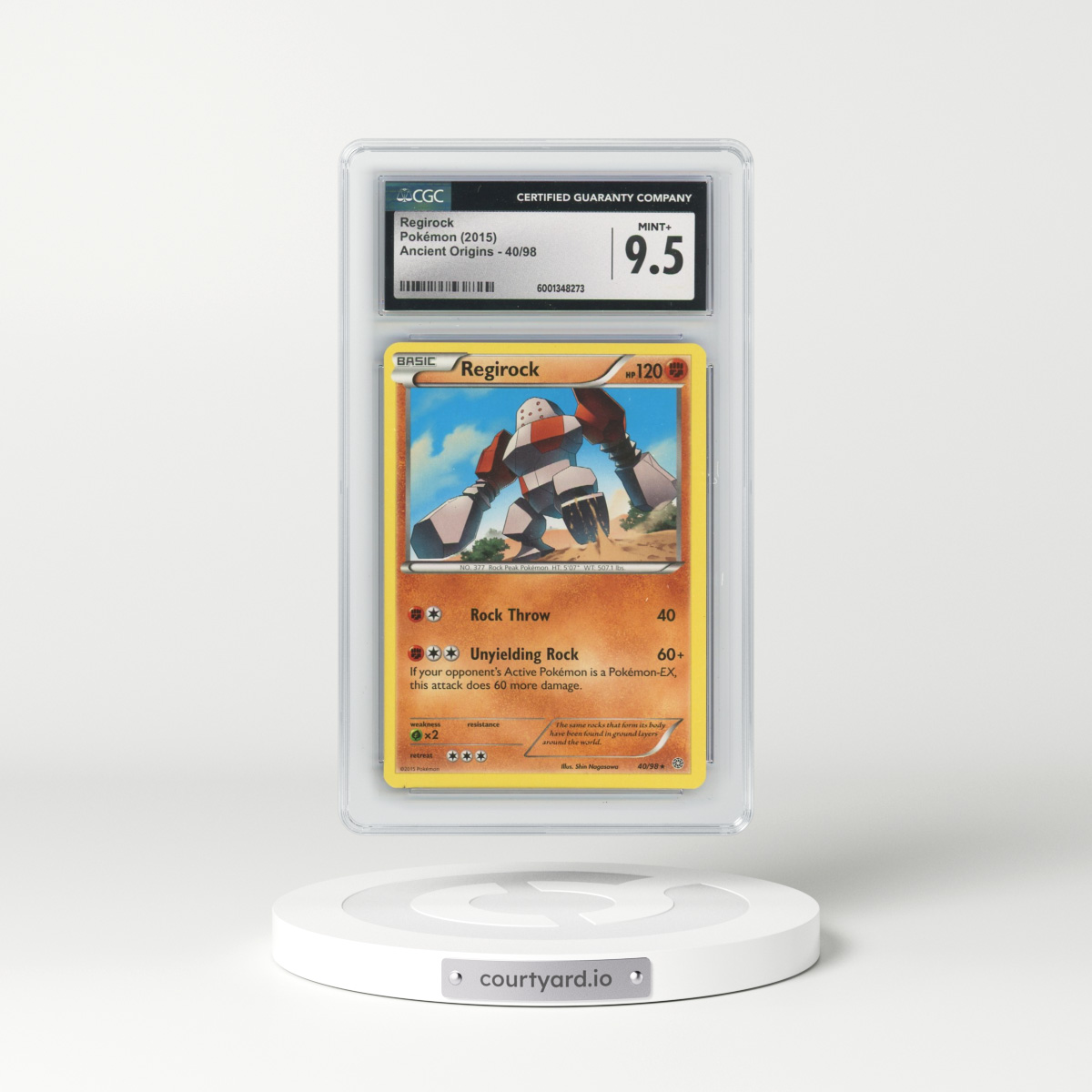 2015 Ancient Origins #40/98 Regirock (CGC 9.5 MINT+)