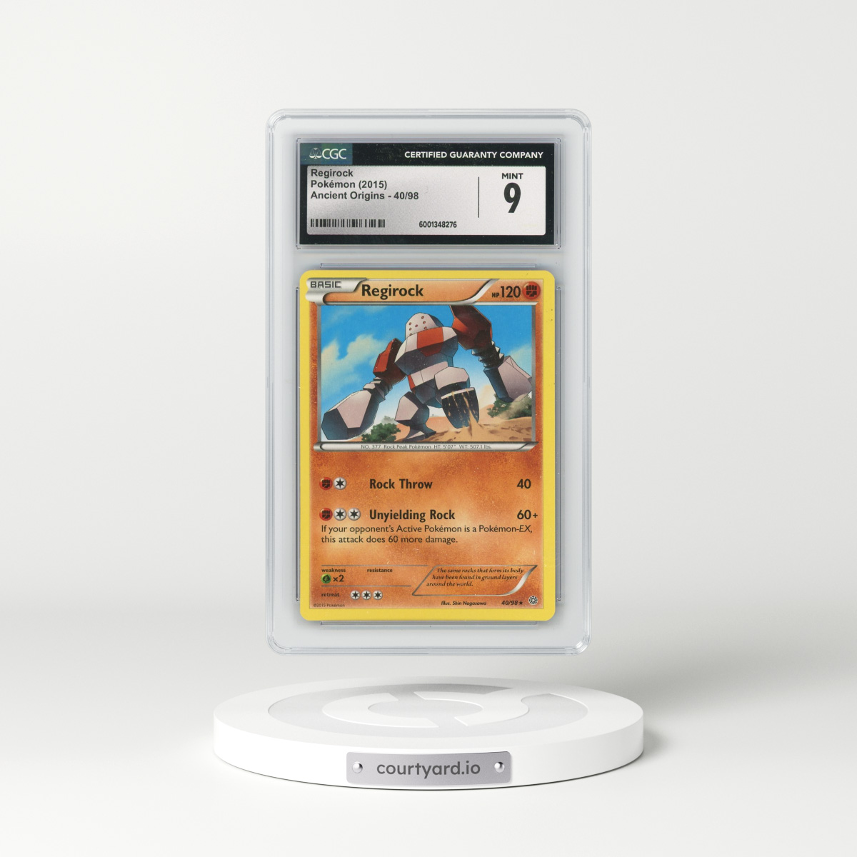 2015 Ancient Origins #40/98 Regirock (CGC 9 MINT)