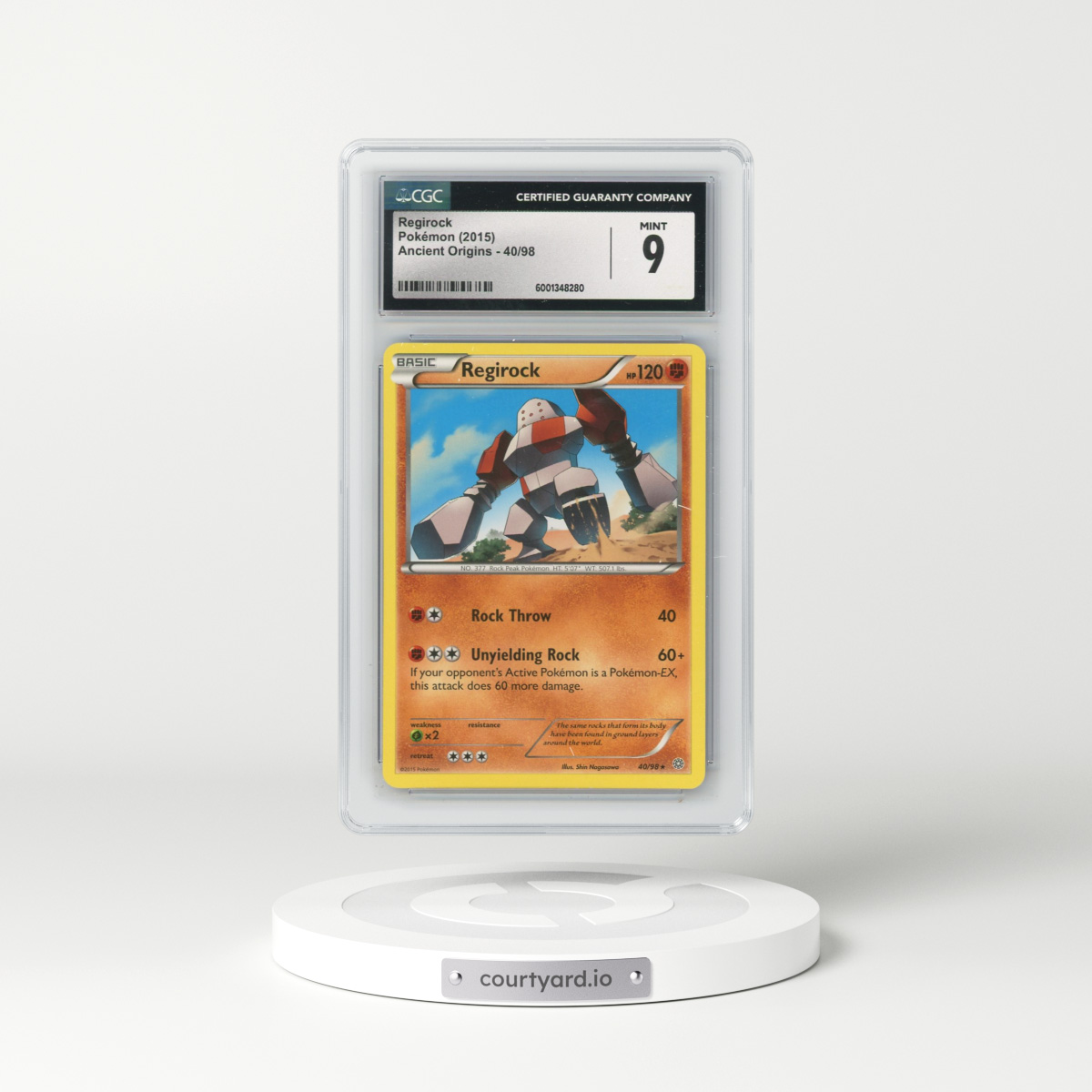 2015 Ancient Origins #40/98 Regirock (CGC 9 MINT)