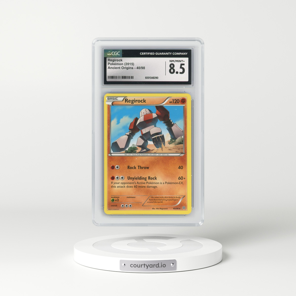 2015 Ancient Origins #40/98 Regirock (CGC 8.5 NM-MT+)