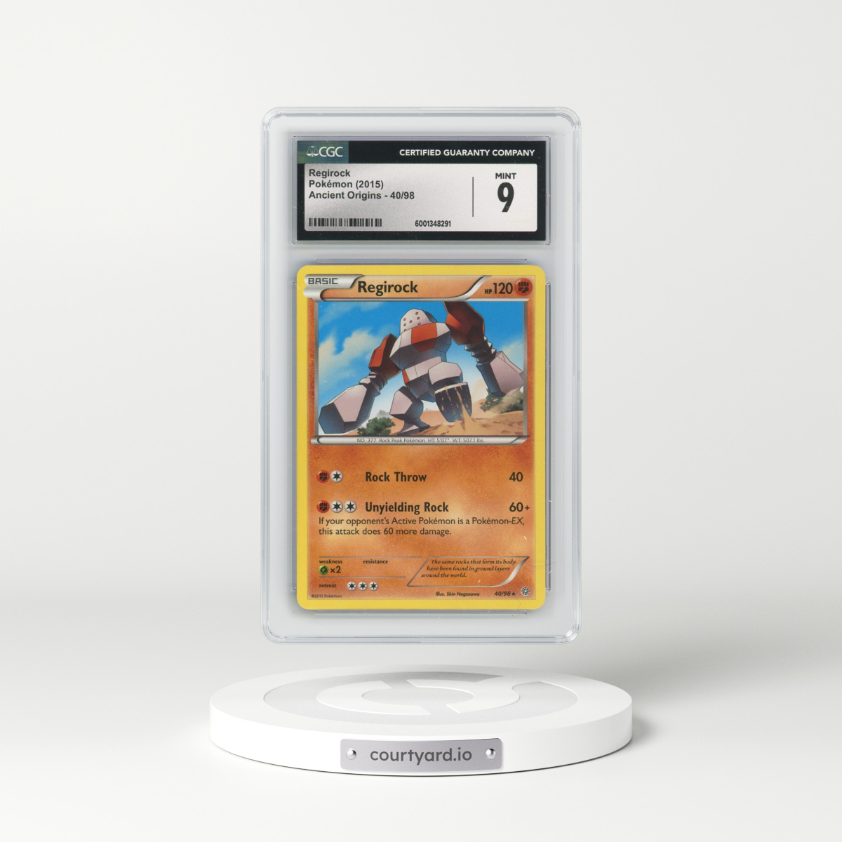 2015 Ancient Origins #40/98 Regirock (CGC 9 MINT)