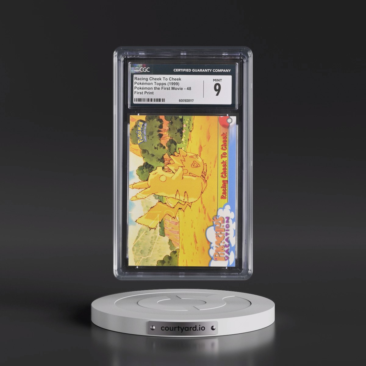 1999 Pokémon the First Movie #48 Racing Cheek To Cheek - First Print (Blue Topps Logo) (CGC 9 MINT)