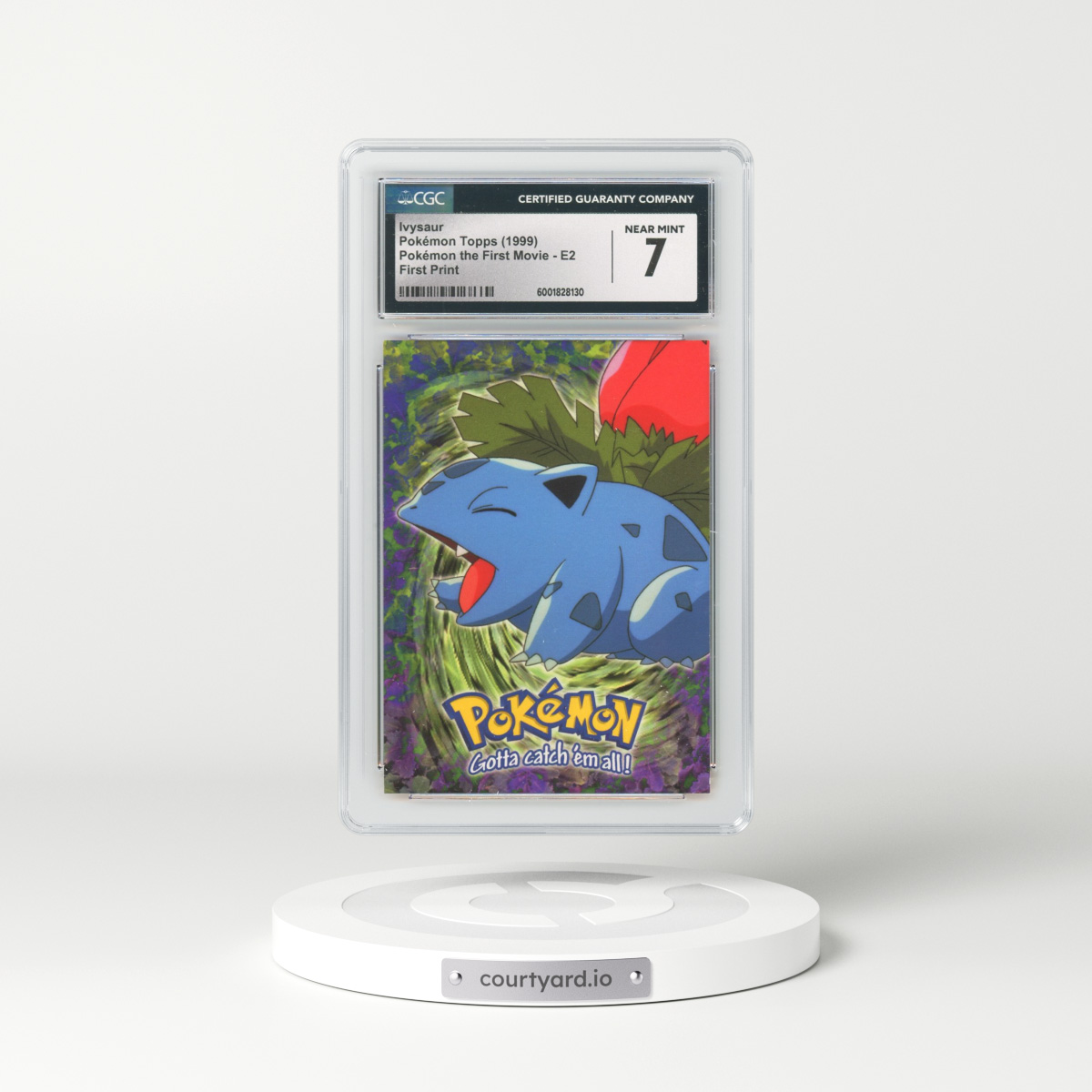 1999 Pokémon the First Movie #E2 No.02 Ivysaur - First Print (Blue Topps Logo) (CGC 7 NM)