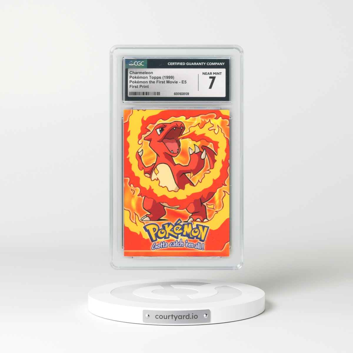 1999 Pokémon the First Movie #E5 No.05 Charmeleon - First Print (Blue Topps Logo) (CGC 7 NM)