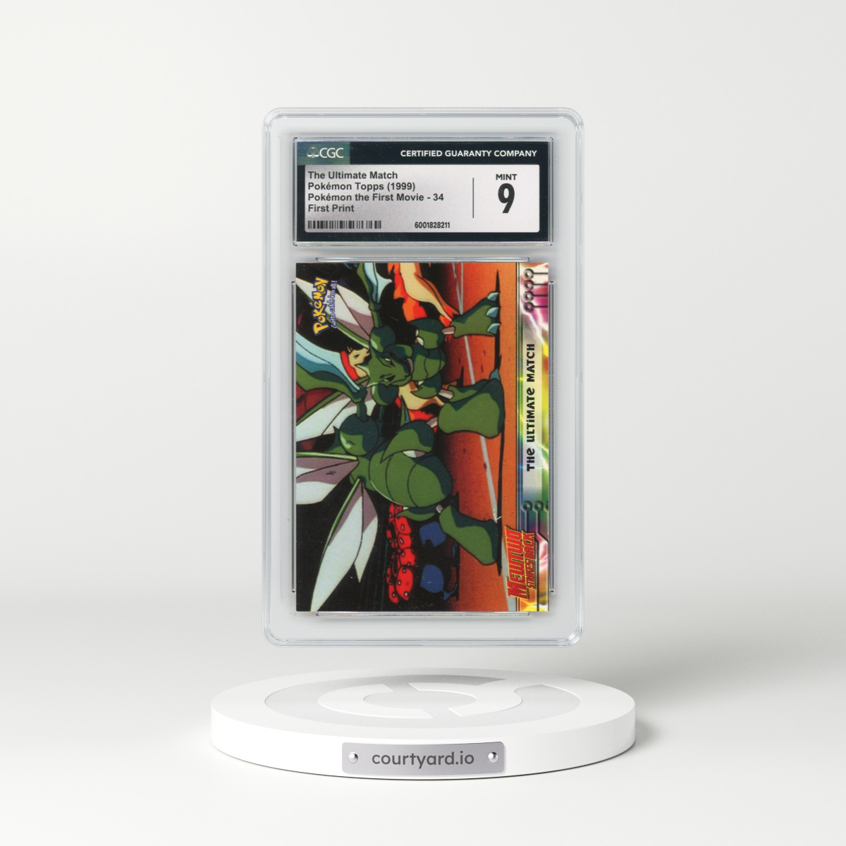 1999 Pokémon the First Movie #34 The Ultimate Match - First Print (Blue Topps Logo) (CGC 9 MINT)