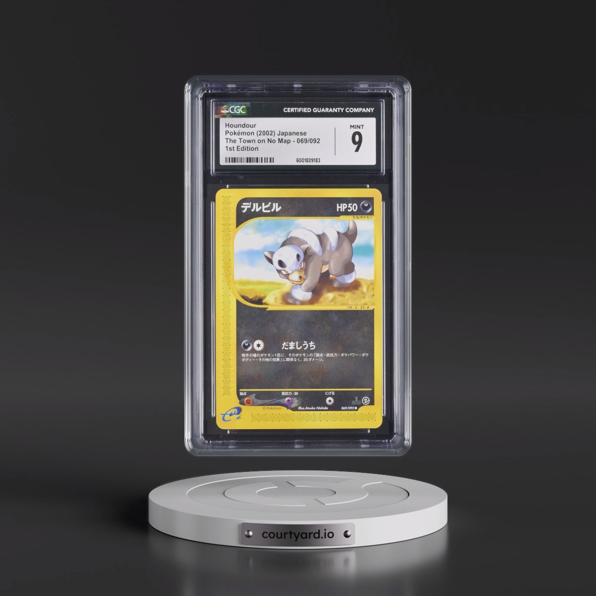 2002 The Town on No Map #069/092 Houndour - 1st Edition (CGC 9 MINT)