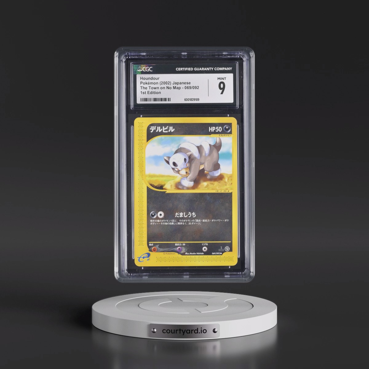 2002 The Town on No Map #069/092 Houndour - 1st Edition (CGC 9 MINT)