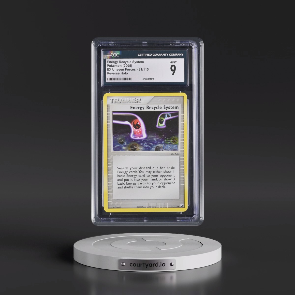 2005 EX Unseen Forces #81/115 Energy Recycle System - Reverse Holo (CGC 9 MINT)