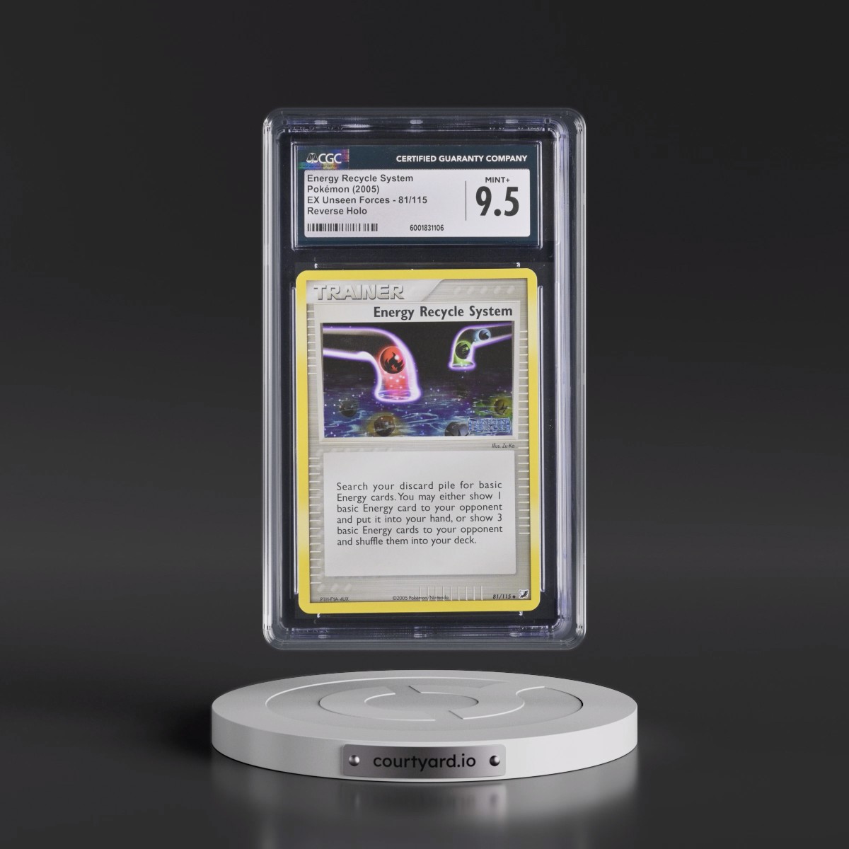 2005 EX Unseen Forces #81/115 Energy Recycle System - Reverse Holo (CGC 9.5 MINT+)