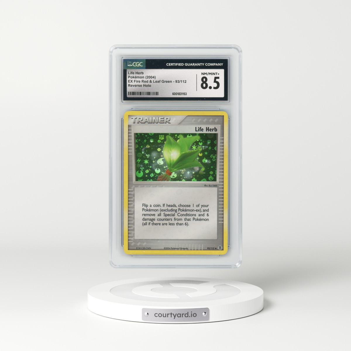 2004 EX Fire Red & Leaf Green #93/112 Life Herb - Reverse Holo (CGC 8.5 NM-MT+)