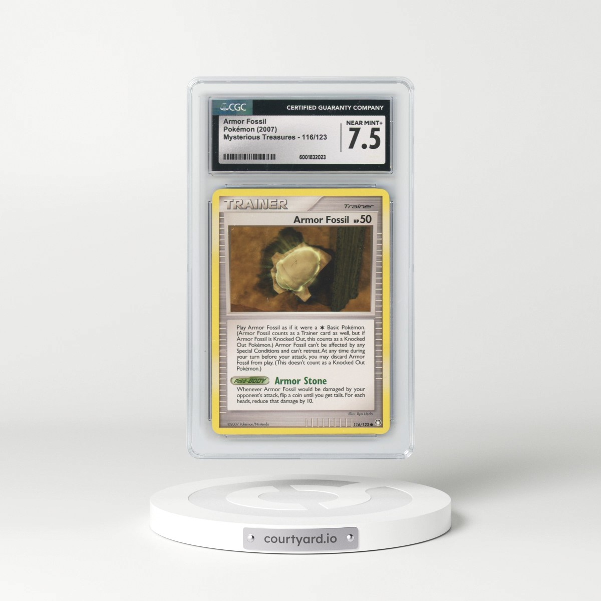2007 Mysterious Treasures #116/123 Armor Fossil (CGC 7.5 NM+)
