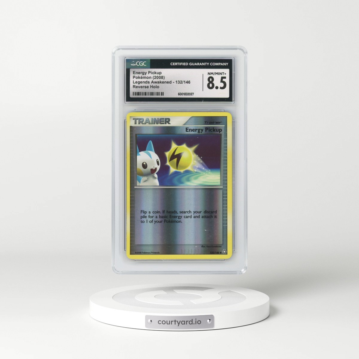 2008 Legends Awakened #132/146 Energy Pickup - Reverse Holo (CGC 8.5 NM-MT+)